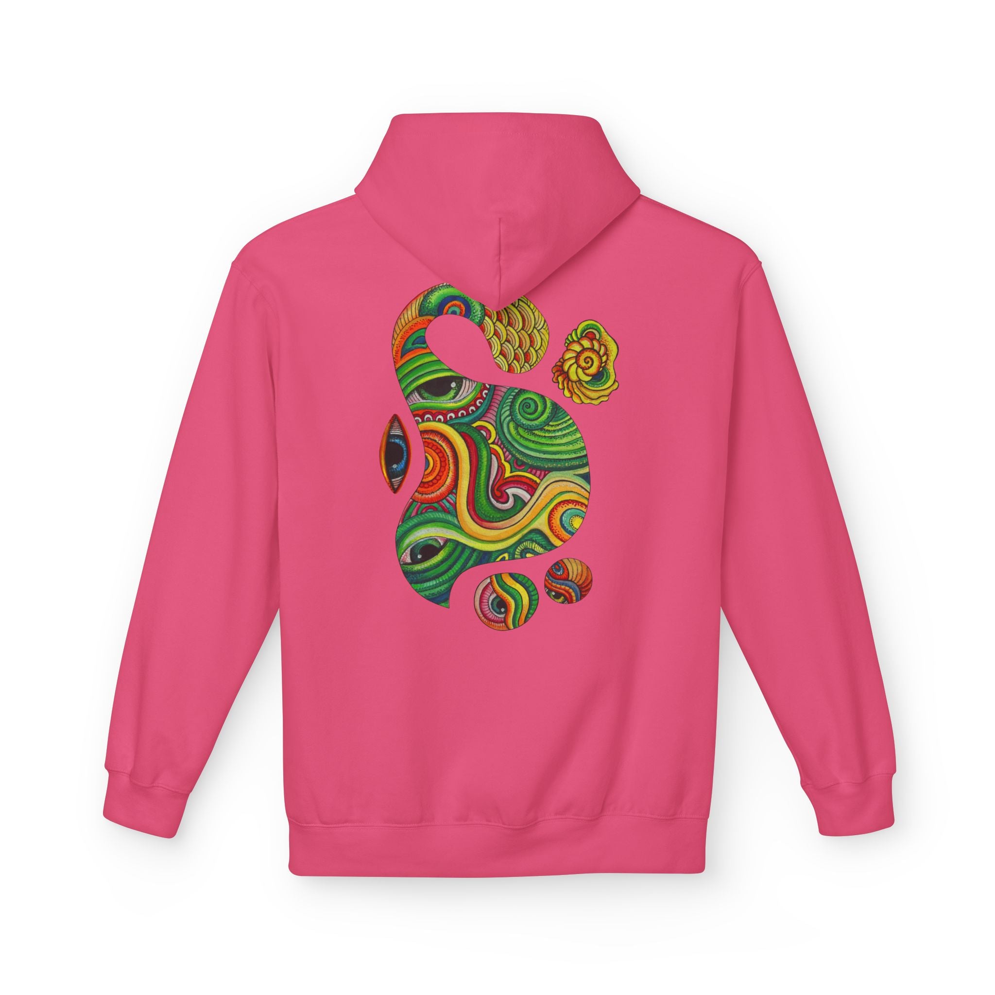 Psychedelic Swirl Hoodie — Colorful Abstract Apple Graphic #j64298
