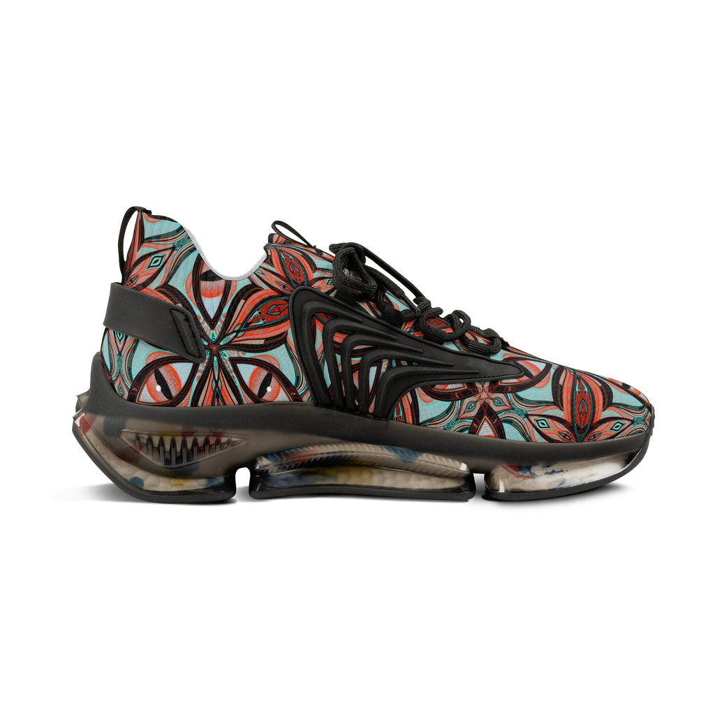 Men's Mesh Sneakers — Retro Geometric Pattern Athletic Shoes #gf75308