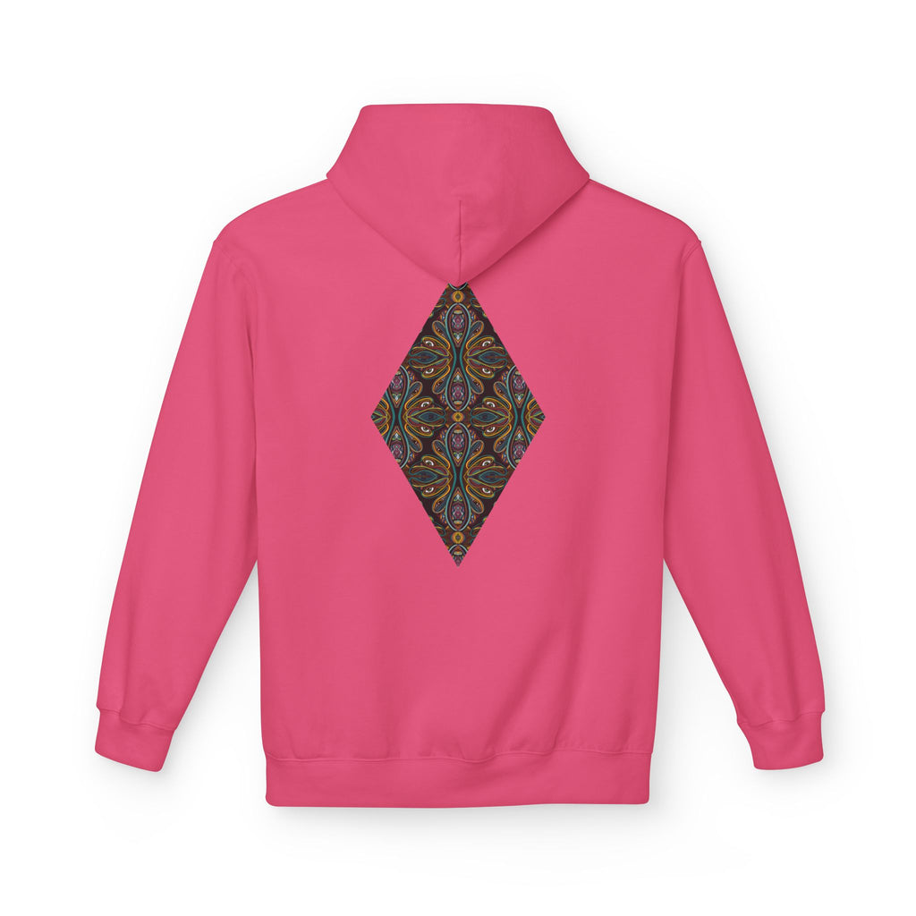 Geometric Mosaic Triangle Hoodie — Decorative Pattern Pullover #i865678