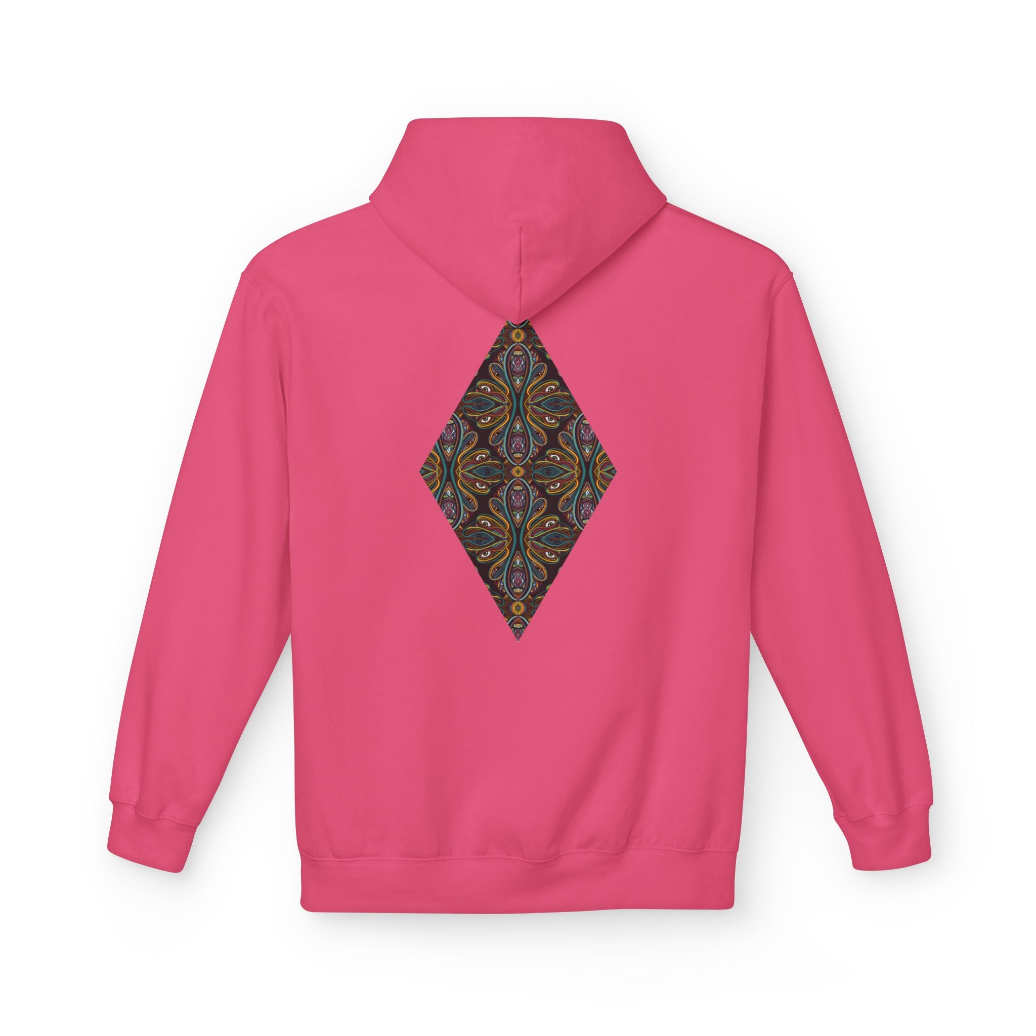 Geometric Mosaic Triangle Hoodie — Decorative Pattern Pullover #i865678