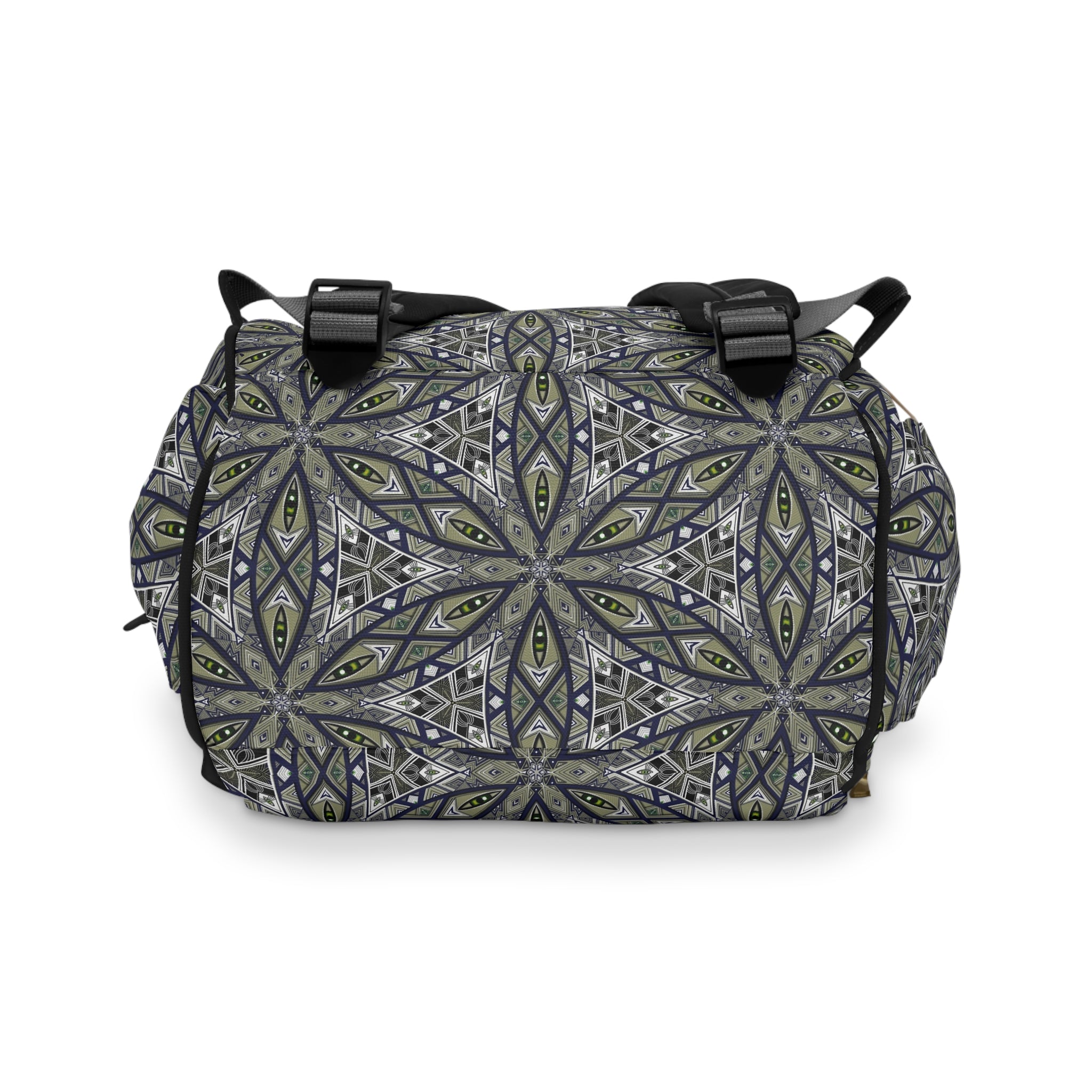 Diaper Backpack — Stylish Multifunctional Baby Bag with Geometric Mandala Print #jbd88240
