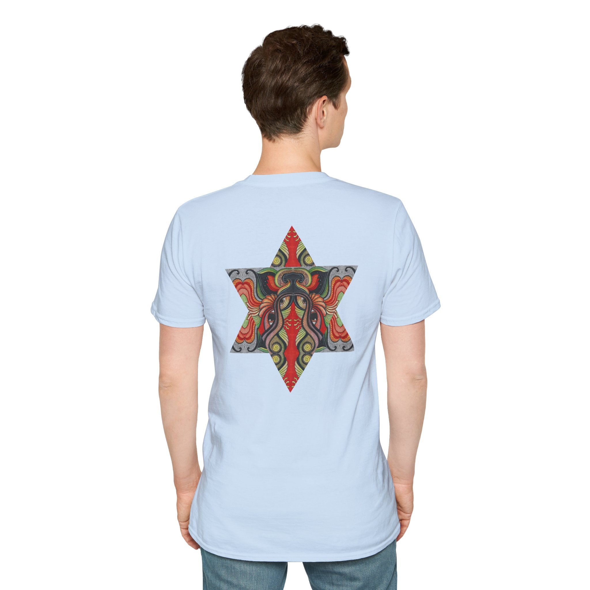 Keyhole & Star Psychedelic Graphic T-Shirt #fd763