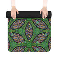 Green Kaleidoscope Rubber Yoga Mat — Non‑Slip Mandala Pattern for Studio & Home #ryj211665