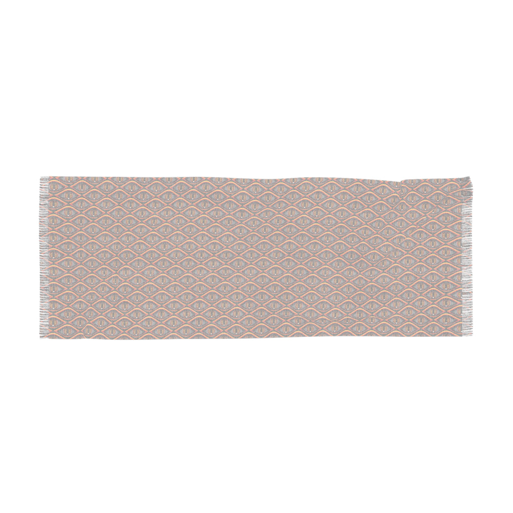 Light Scarf — Geometric Retro Fan Pattern Lightweight Scarf #h862578