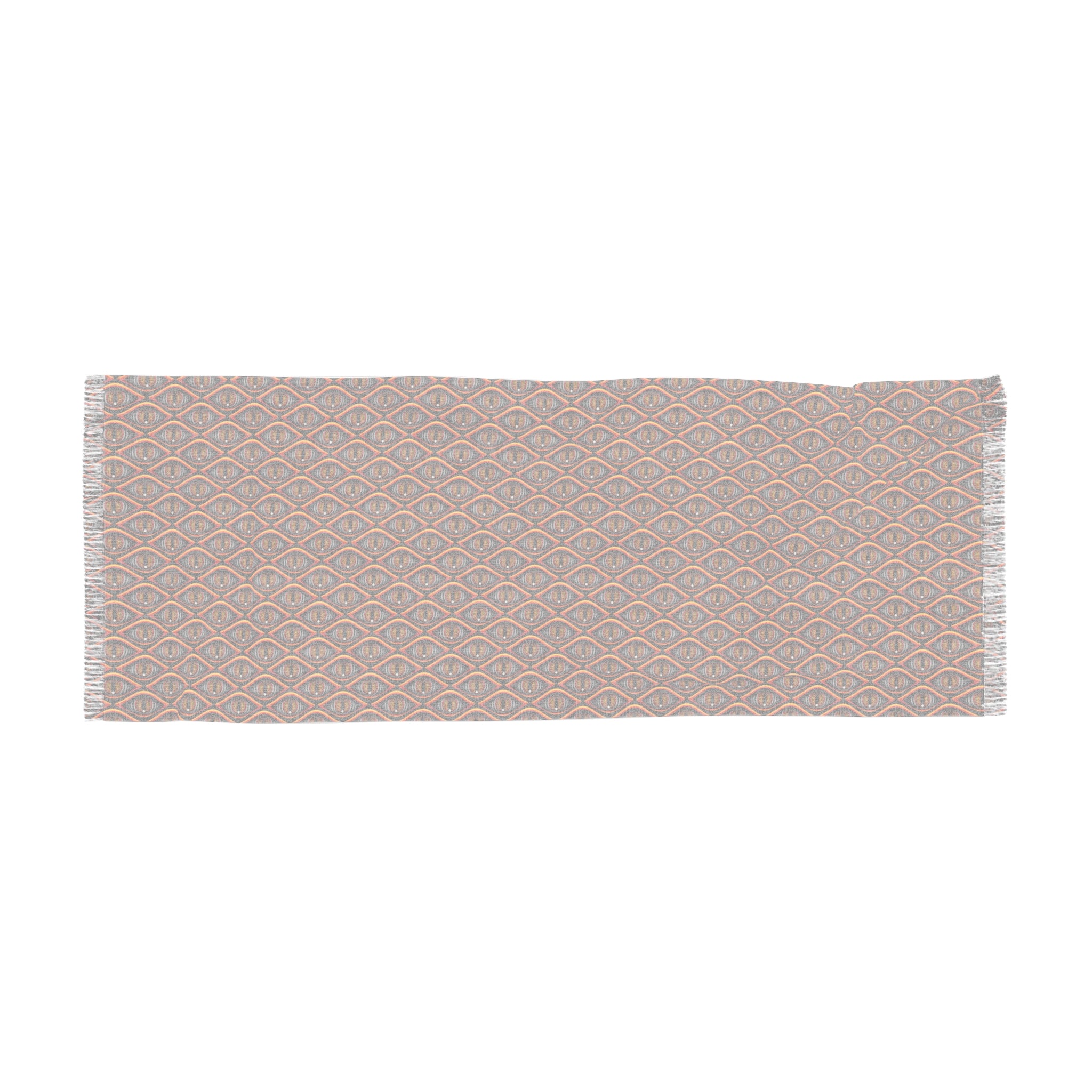 Light Scarf — Geometric Retro Fan Pattern Lightweight Scarf #h862578