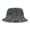 Gray Tribal Swirl Bucket Hat — All-Over Print #bh9