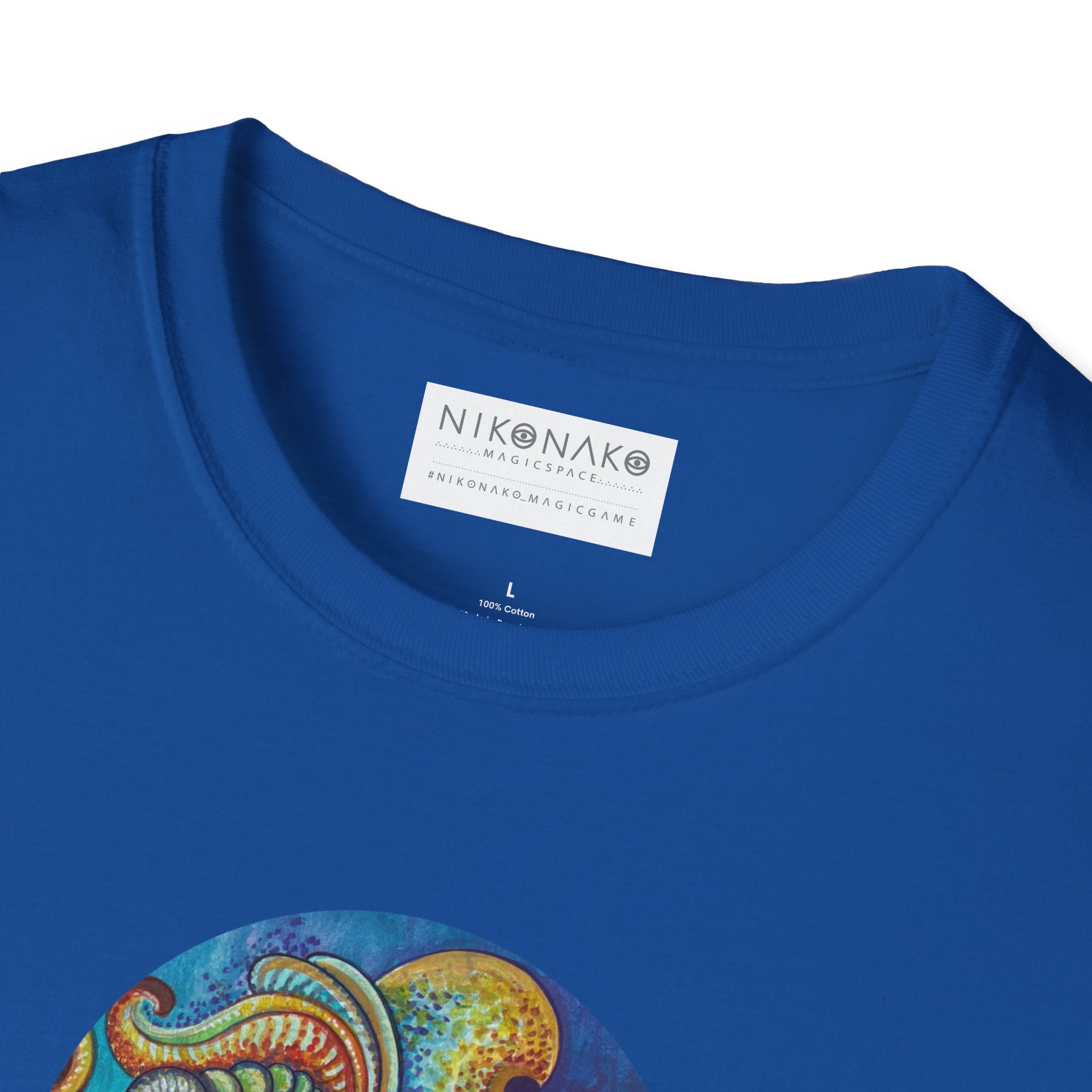 Psychedelic Keyhole T-Shirt — Colorful Swirl Art Tee #tsc8765