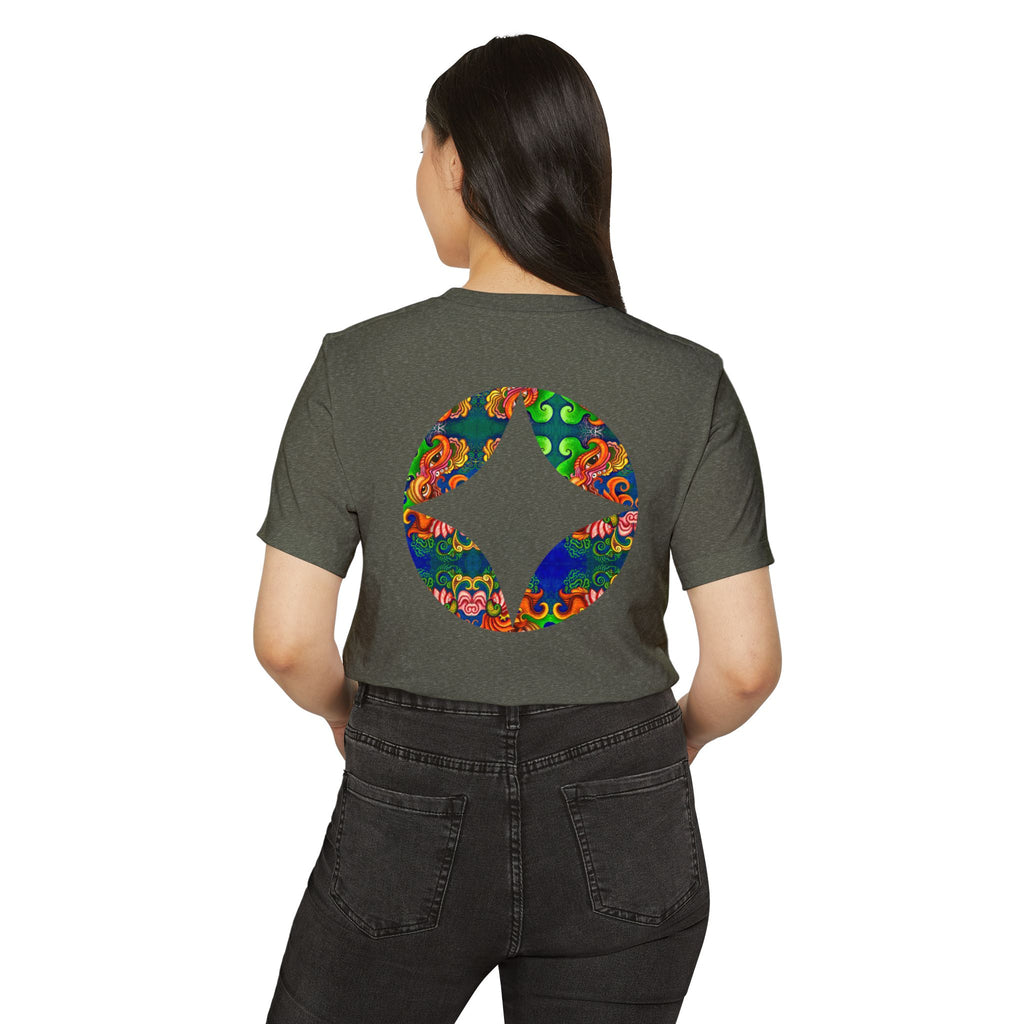 Psychedelic Floral Diamond T‑Shirt — Colorful Retro Pattern Tee #oigr88443