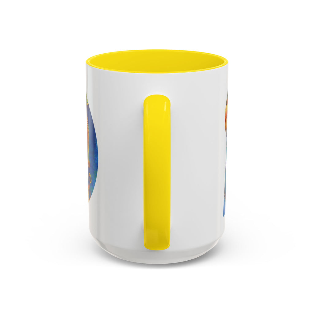 Colorful Abstract Fish Circle Mug | Accent Coffee Mug