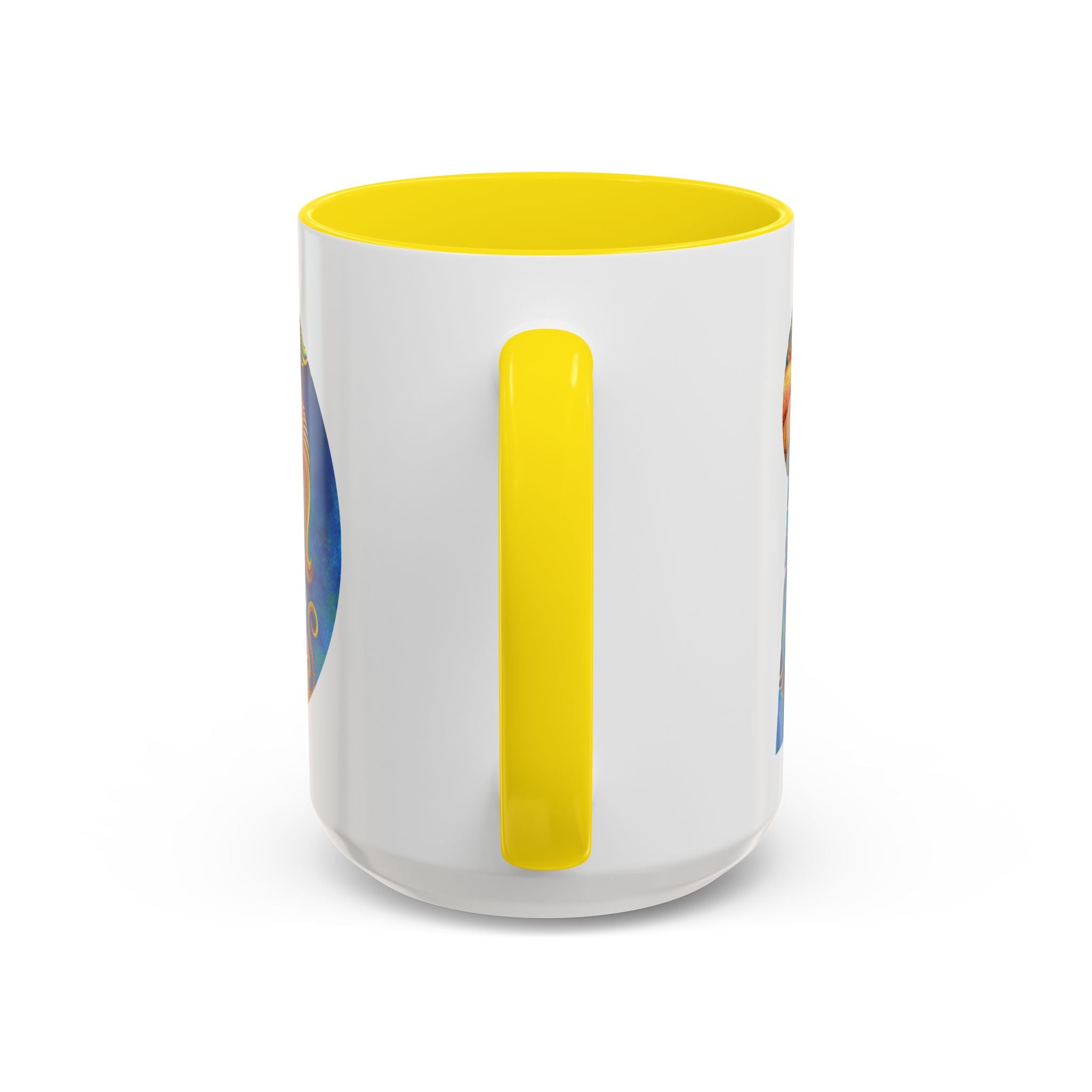 Colorful Abstract Fish Circle Mug | Accent Coffee Mug