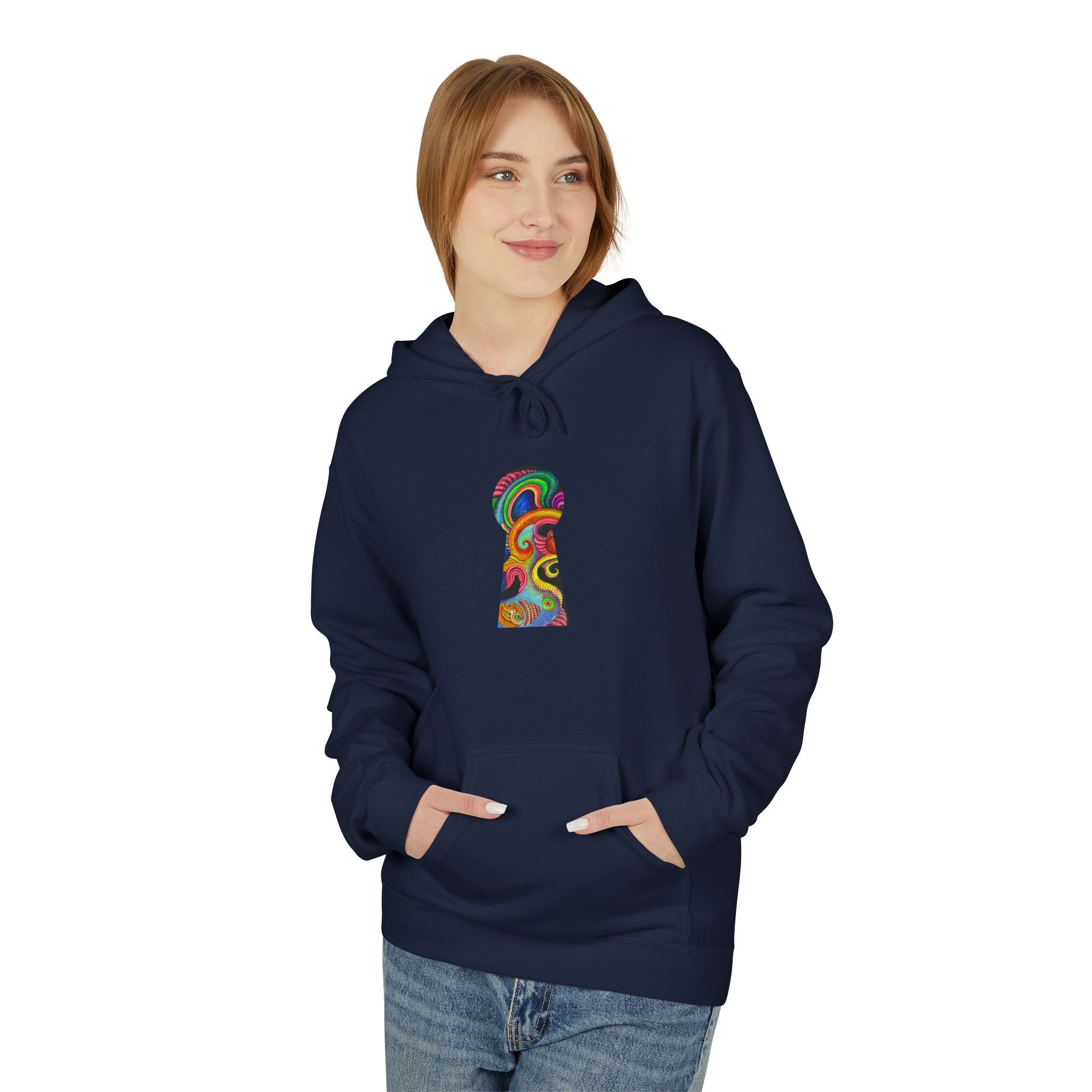 Psychedelic Abstract Snake Hoodie — Colorful Surreal Art Pullover #ggd76467