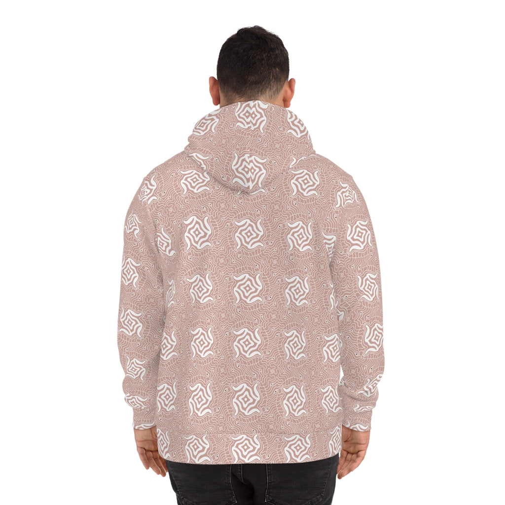 Rose Pattern Hoodie — All-Over Print Floral Fashion Pullover #h087569