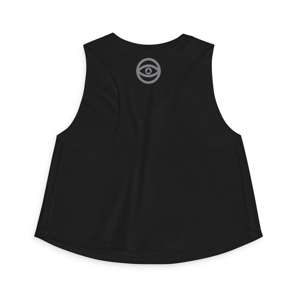 Women's Eye Cluster Crop Top — Mystical Boho Graphic Tank #k97357