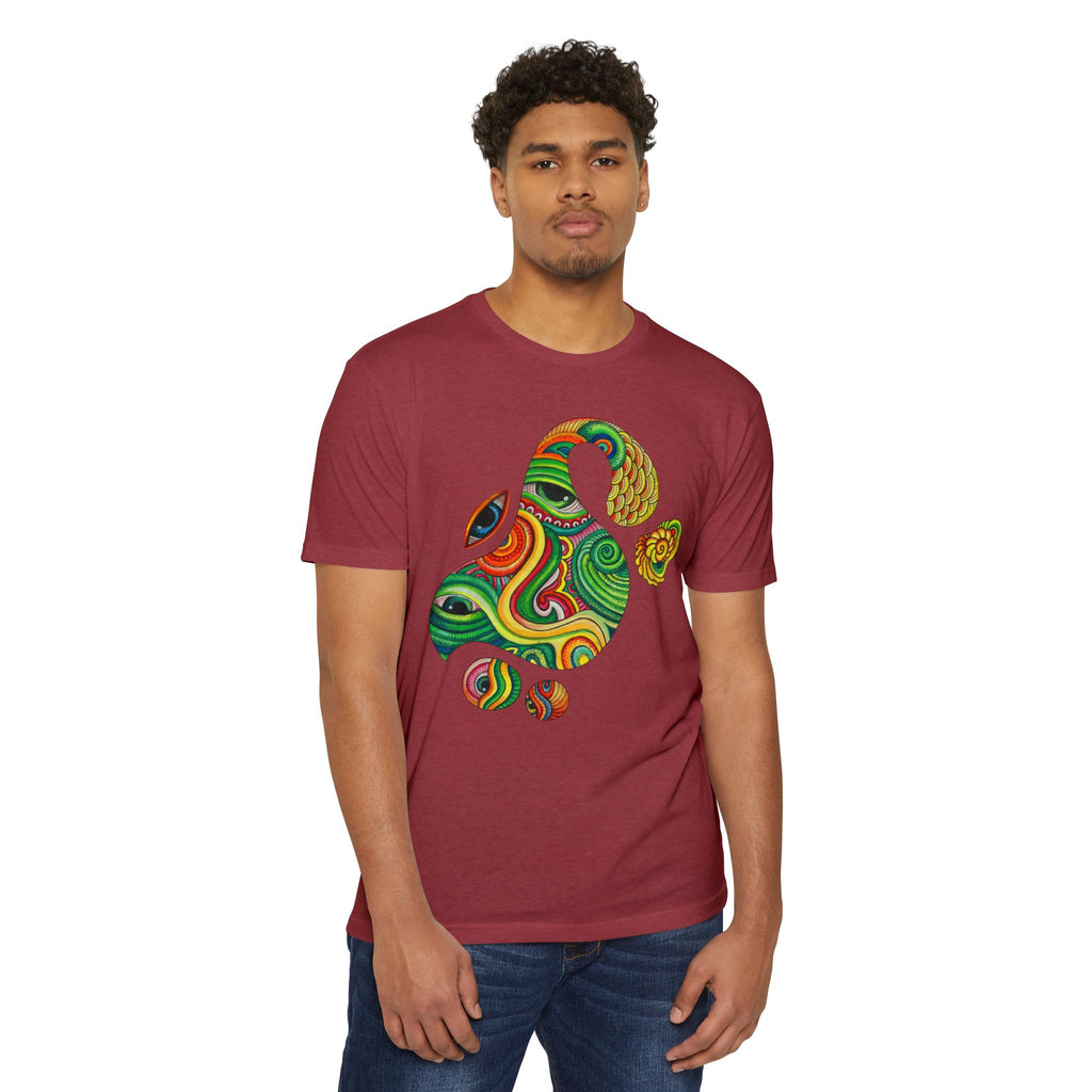 Psychedelic Swirl T-Shirt — Colorful Abstract Ampersand & Star Graphic #ga975