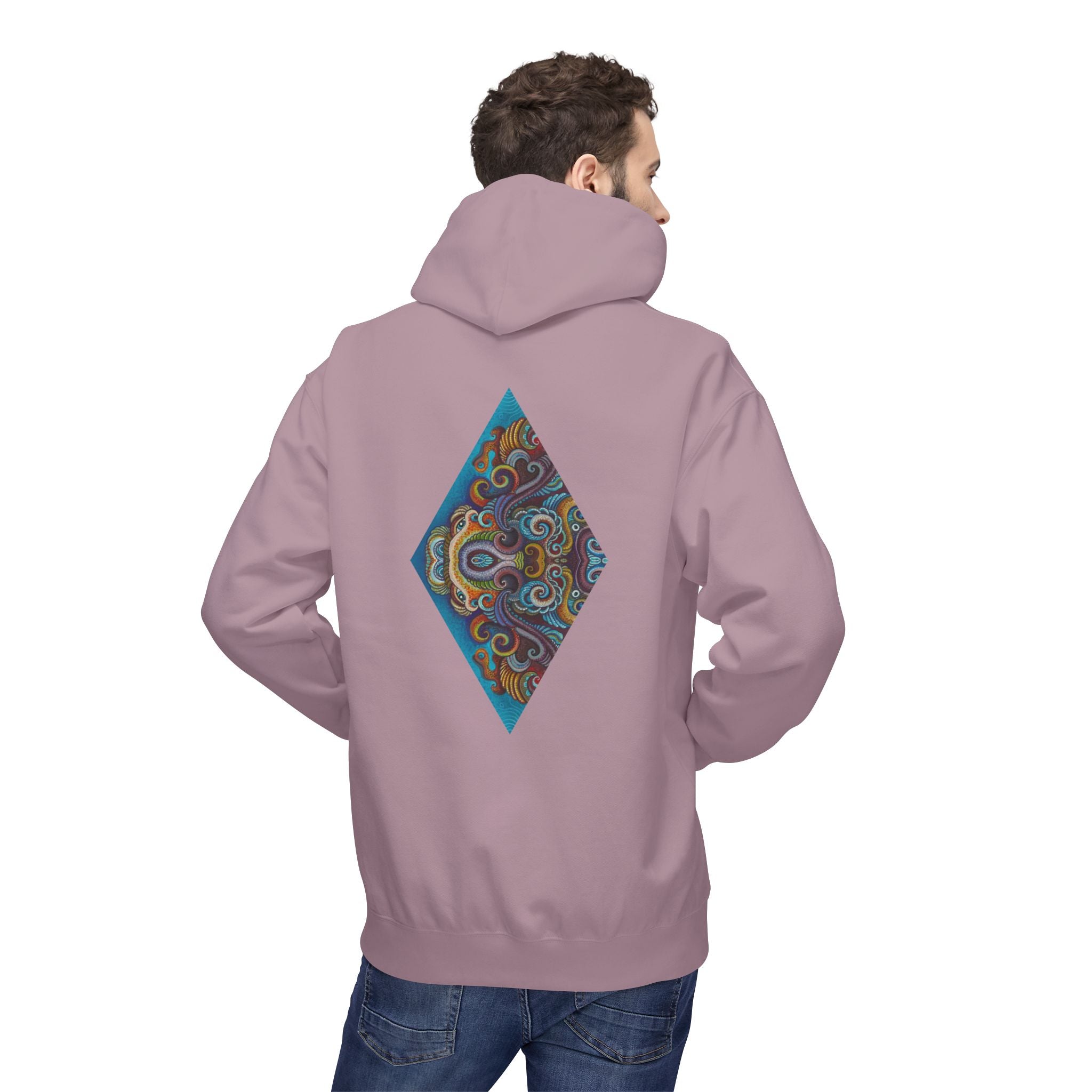 Hoodie — Colorful Geometric Tribal Diamond Print #g765889