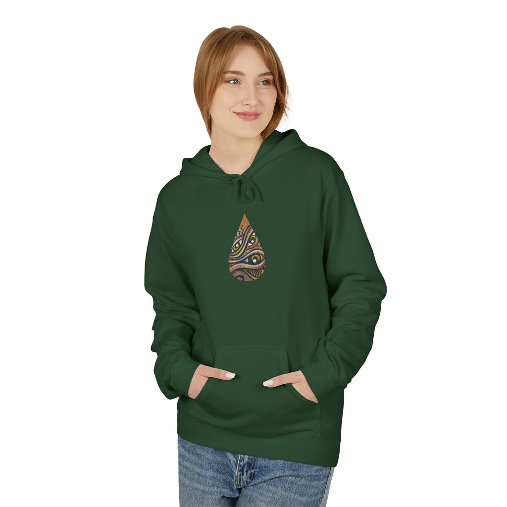Leaf Pattern Hoodie — Boho Tribal Feather Design Pullover #f8635678