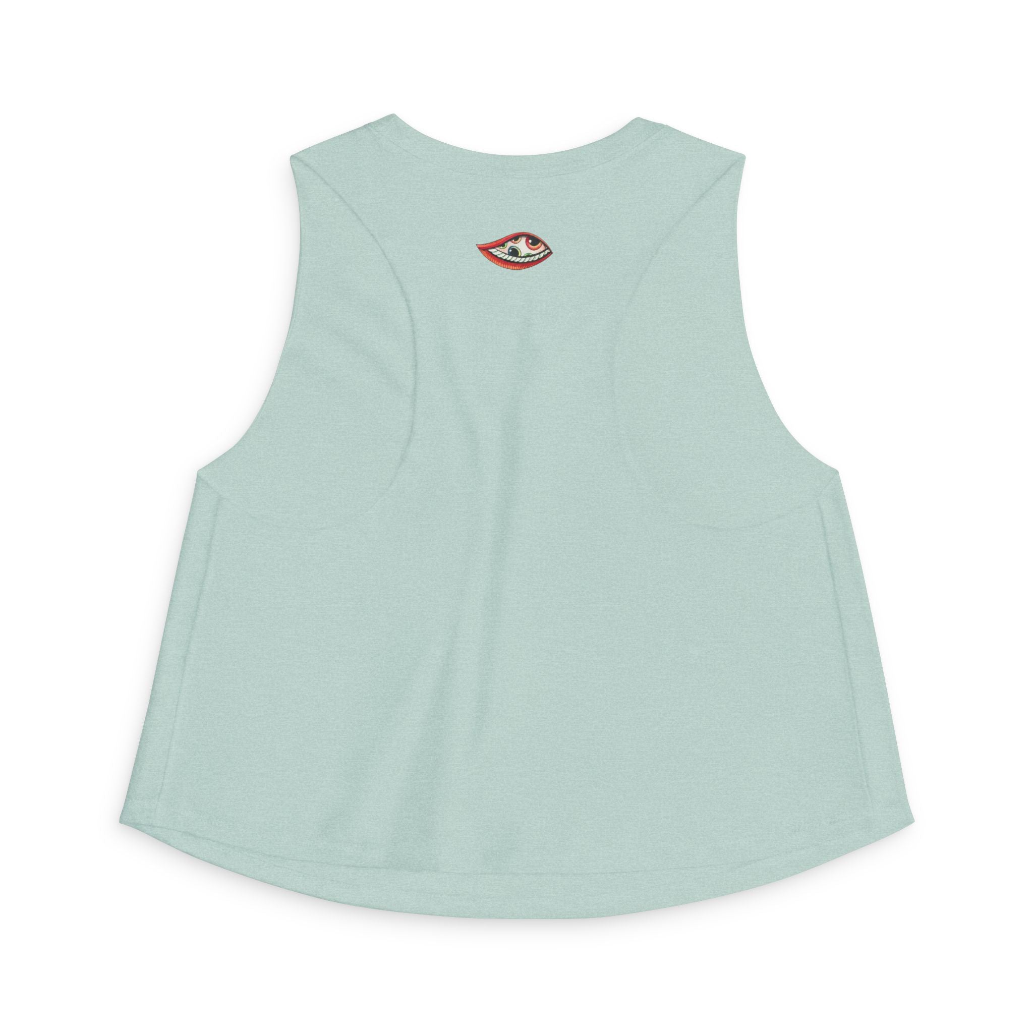 Crop Top — Colorful Psychedelic Bird Illustration Tank for Women #a364