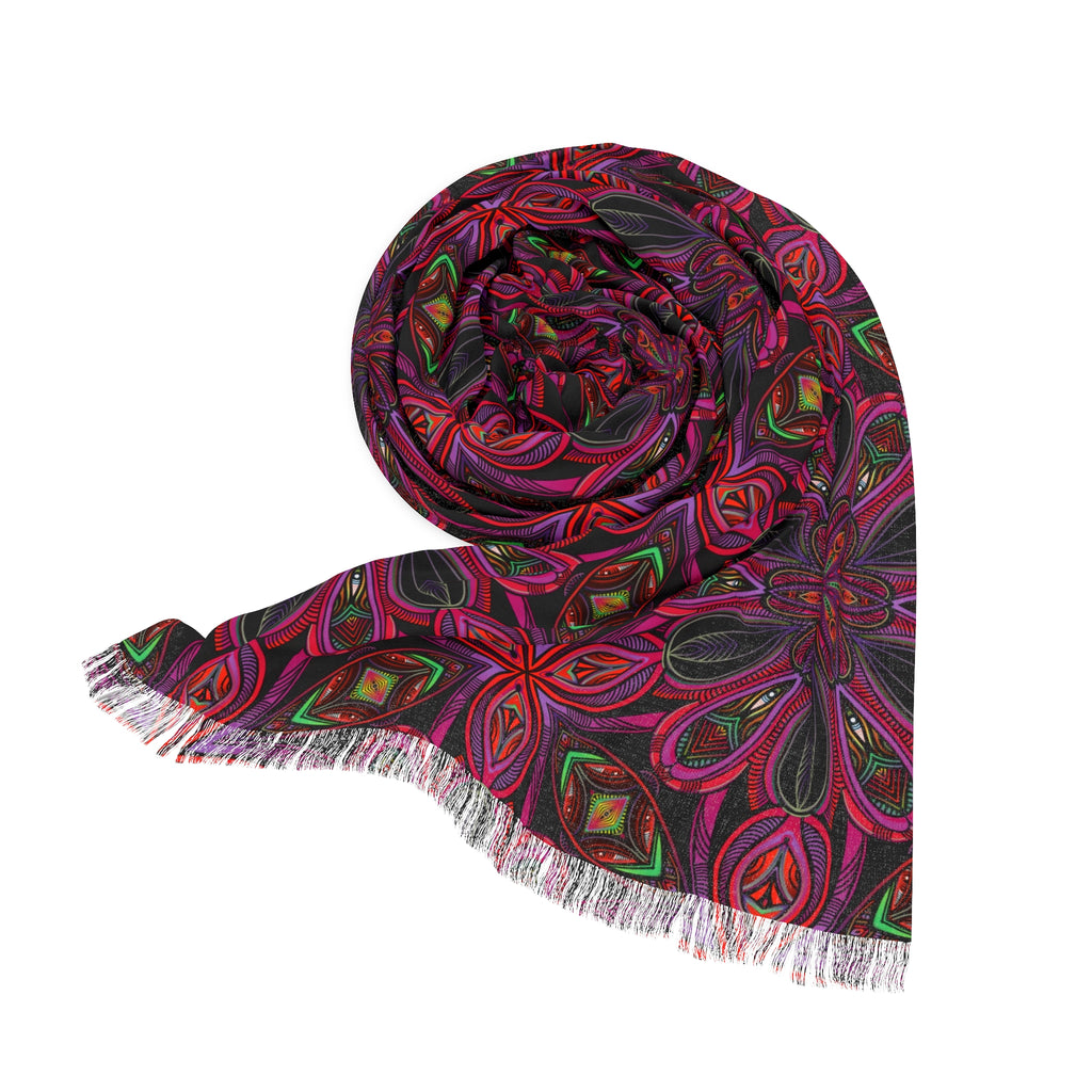 Light Scarf — Bohemian Kaleidoscope Floral Patterned Scarf #y4326