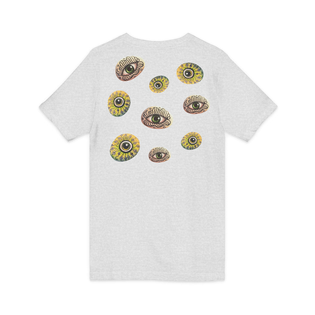 Sunflower Eye Pattern V-Neck Tee #k0833