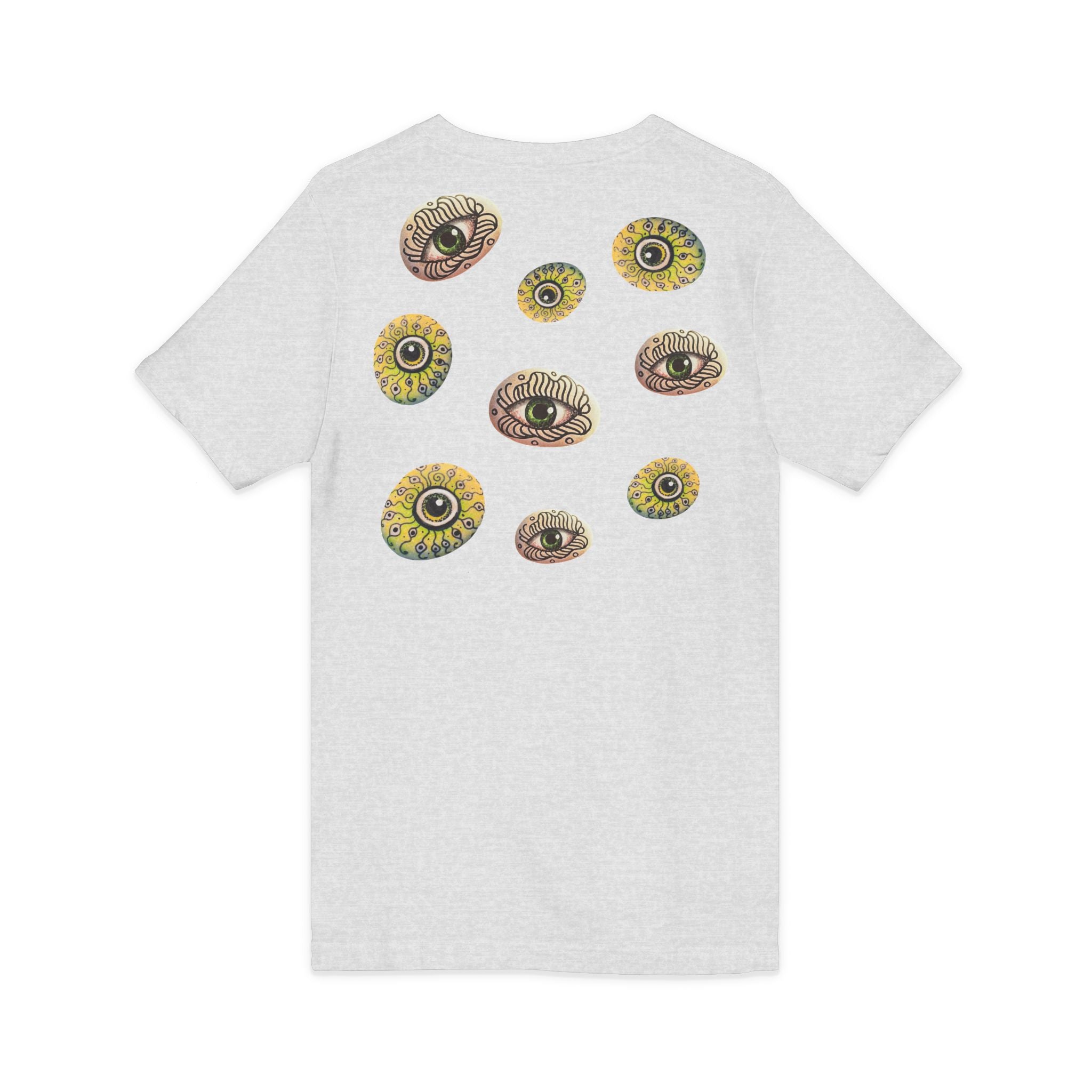 Sunflower Eye Pattern V-Neck Tee #k0833