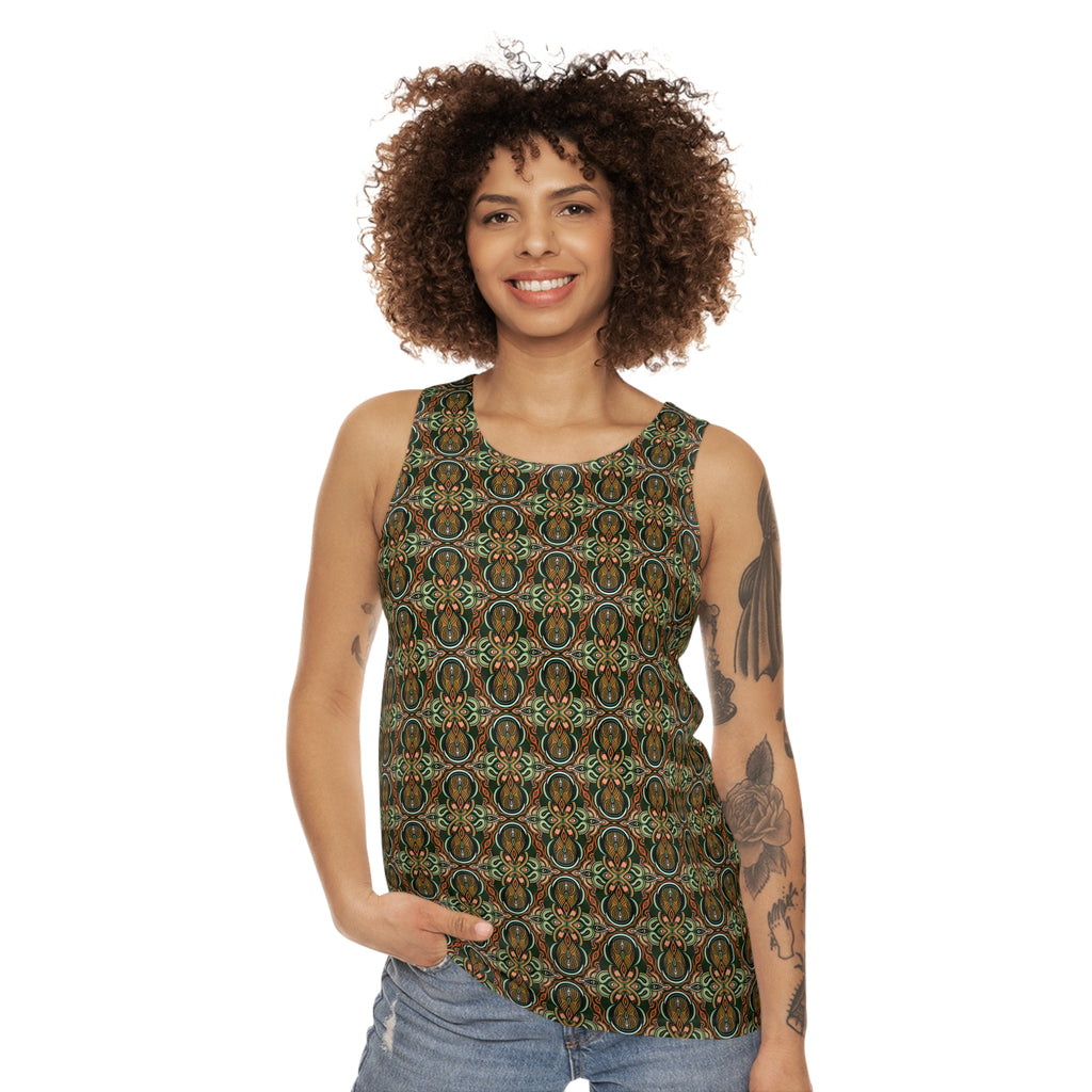 Bohemian Paisley All-Over Print Tank #kh0874