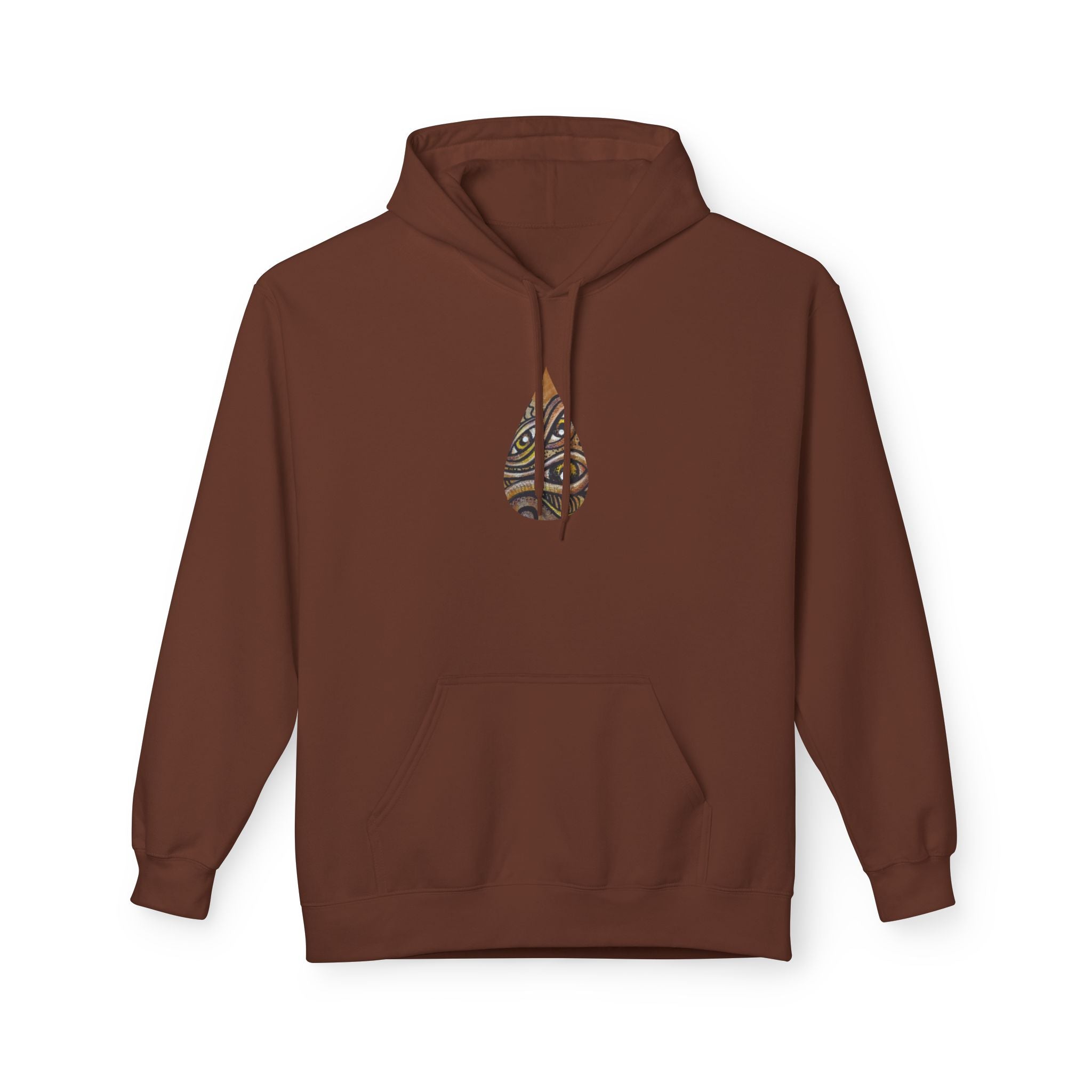 Leaf Pattern Hoodie — Boho Tribal Feather Design Pullover #f8635678