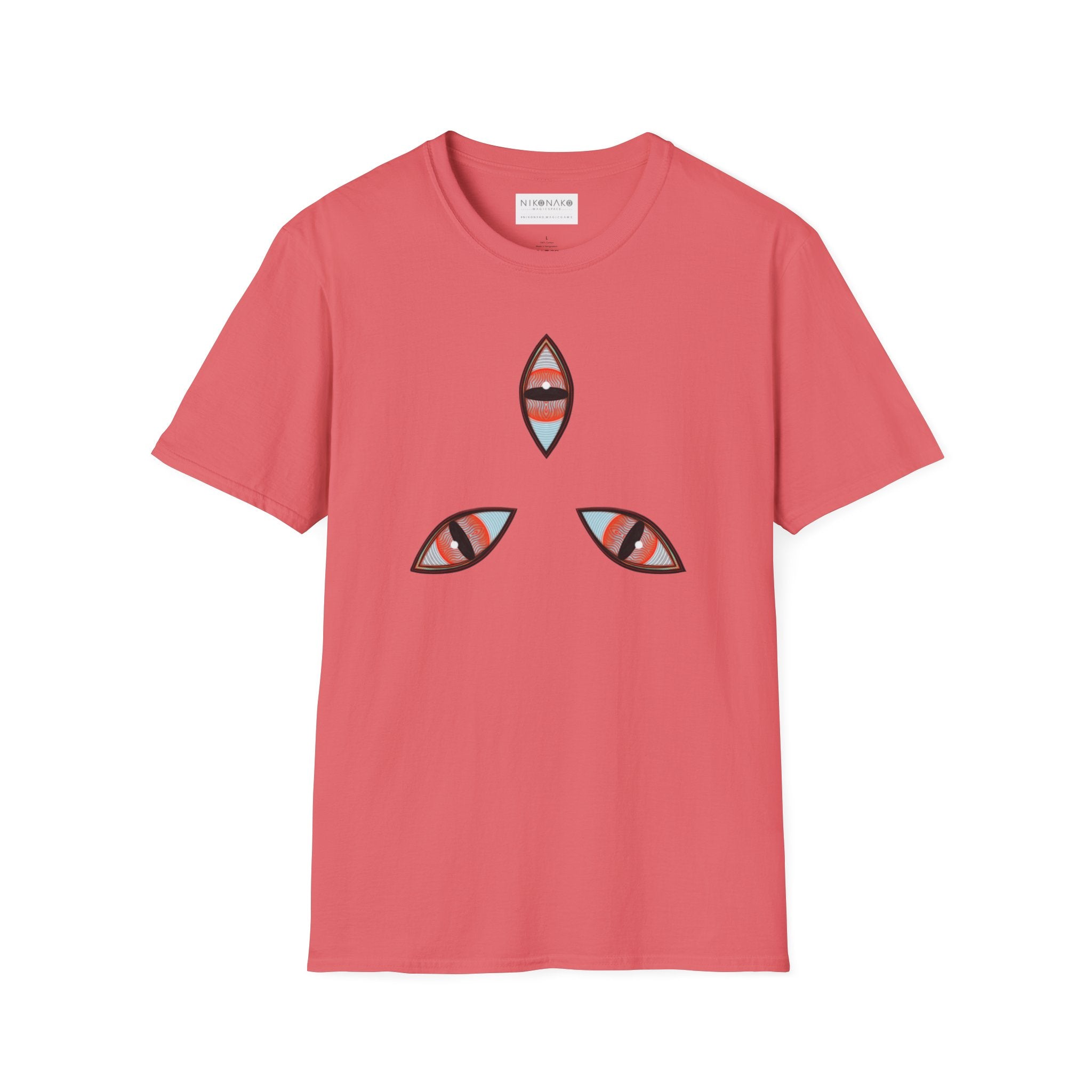 Geometric Tribal Pattern T-Shirt | Kaleidoscope Triangle Eye Motif