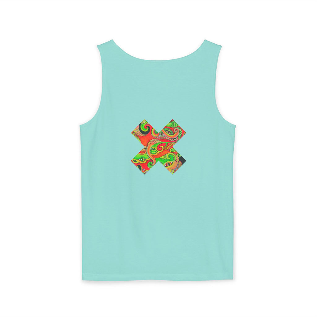Psychedelic Paisley Cross Tank #t434567