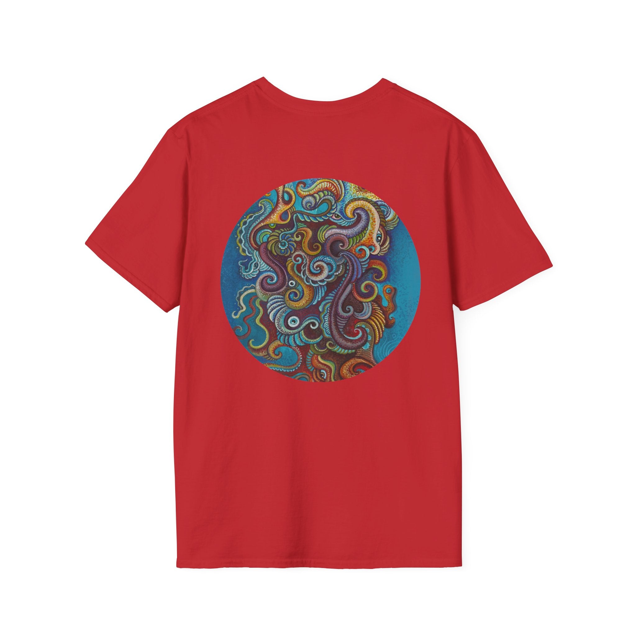 Psychedelic Keyhole T-Shirt — Colorful Swirl Art Tee #tsc8765