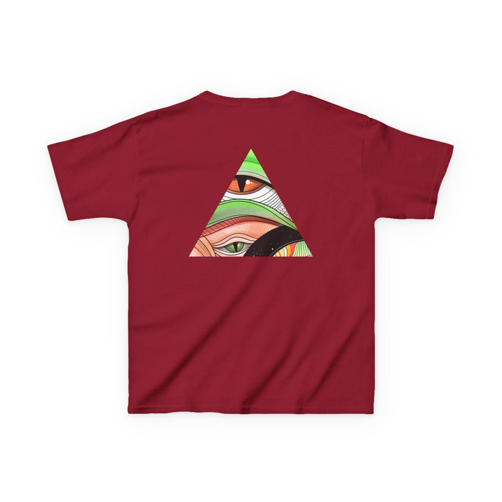 Abstract Eye Pattern Kids Tee | Geometric Star & Triangle Art
