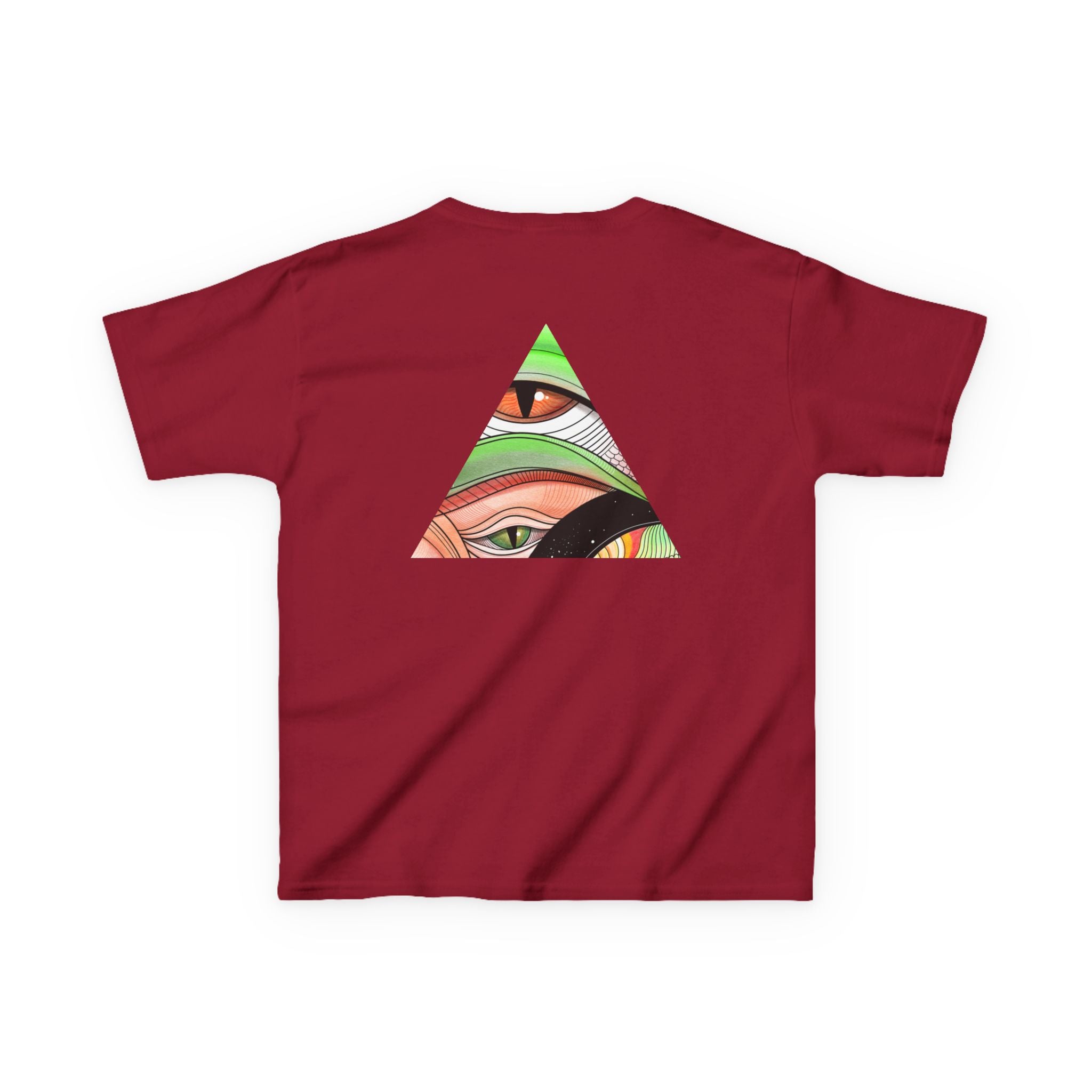 Abstract Eye Pattern Kids Tee | Geometric Star & Triangle Art