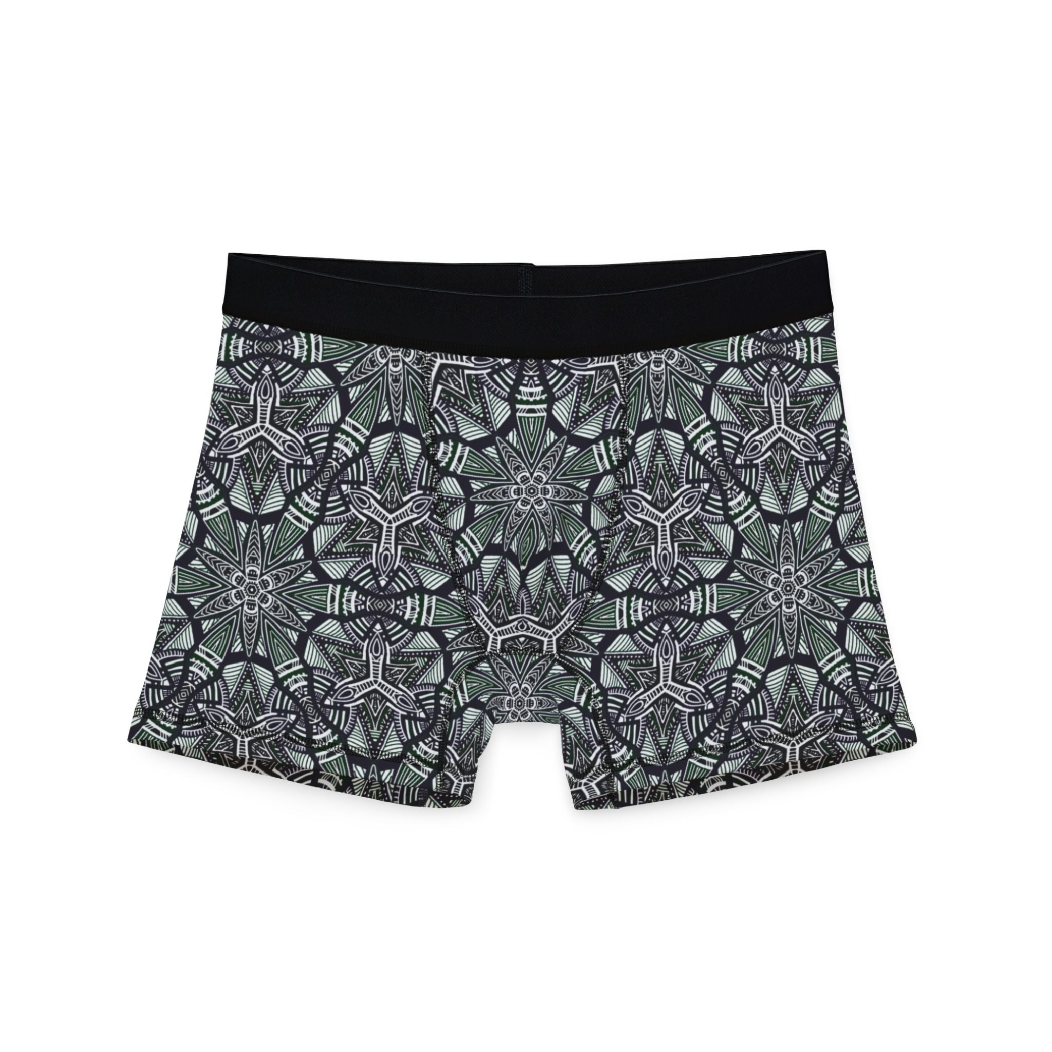 Kaleidoscope Geo Boxer Briefs — Men's Patterned Short Underwear #as23413