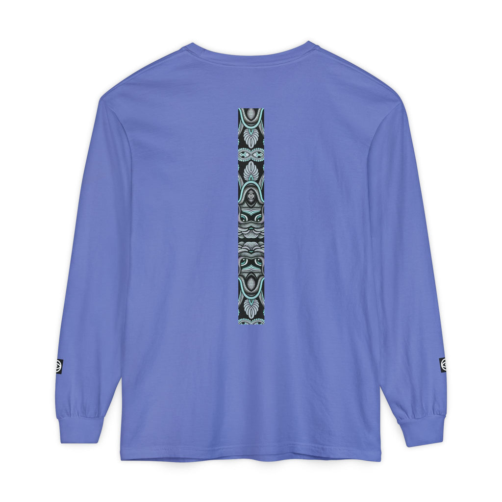 Men's/Women's Long Sleeve T-Shirt — Vertical Geometric Stripe Graphic #kjgd64258
