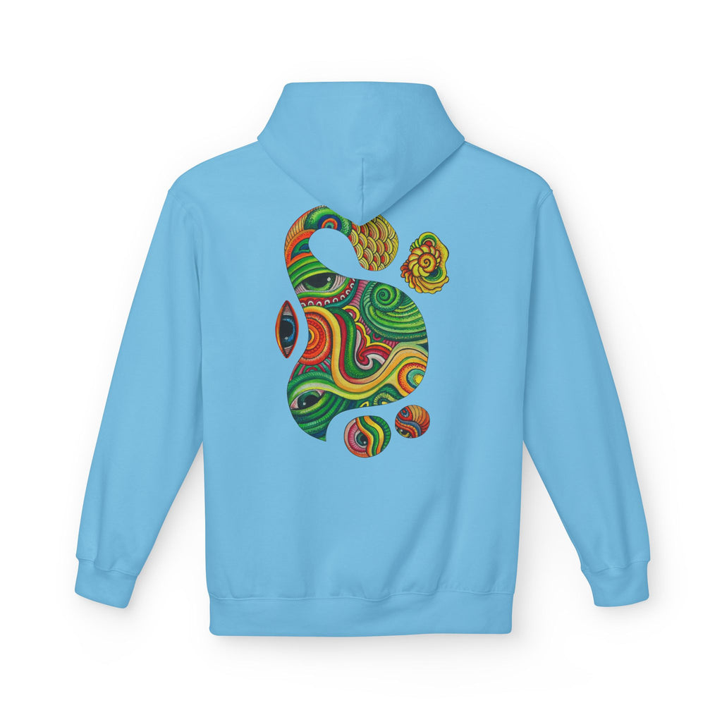 Psychedelic Swirl Hoodie — Colorful Abstract Apple Graphic #j64298