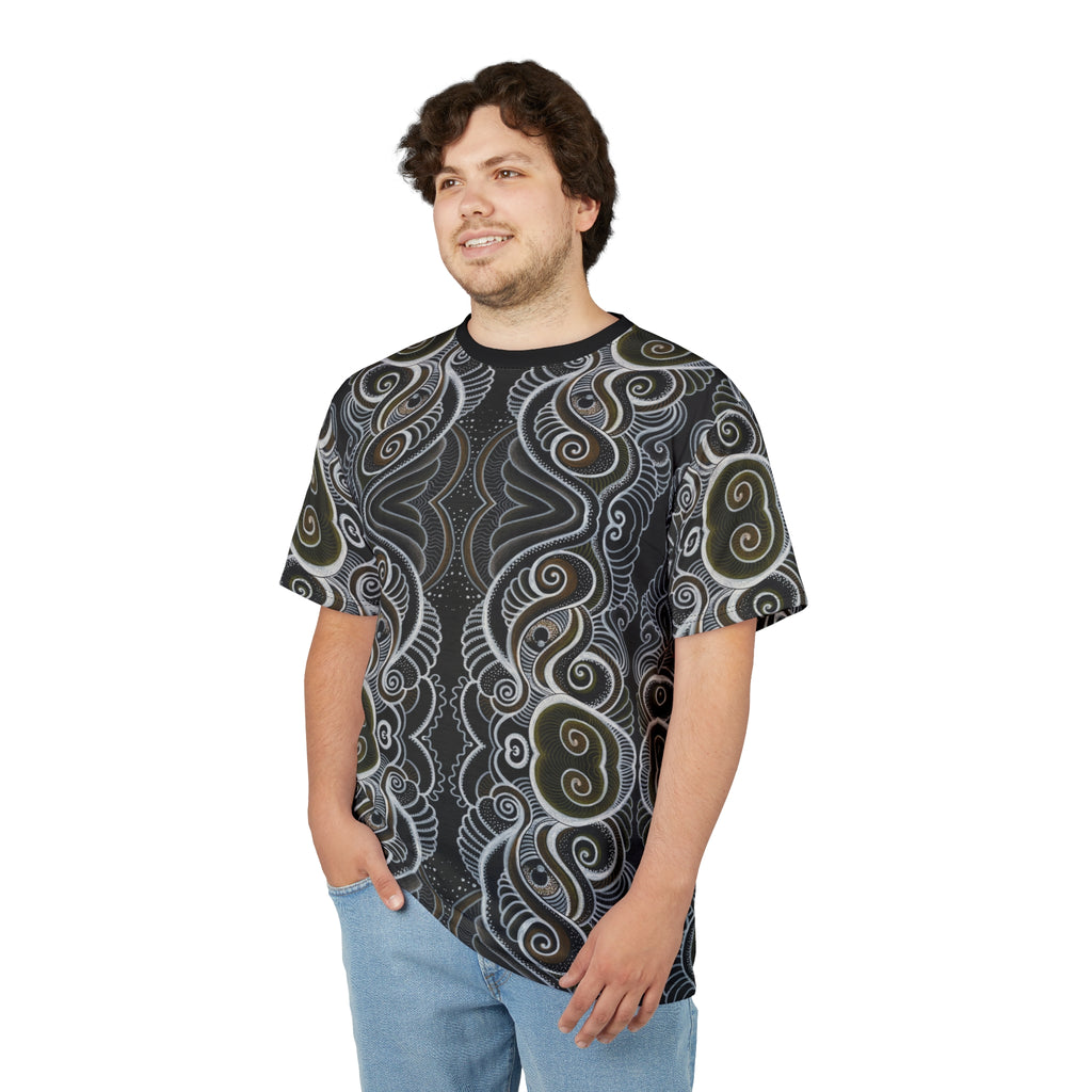 Tribal Spiral All-Over Print Tee — Boho Geometric Pattern #i66321