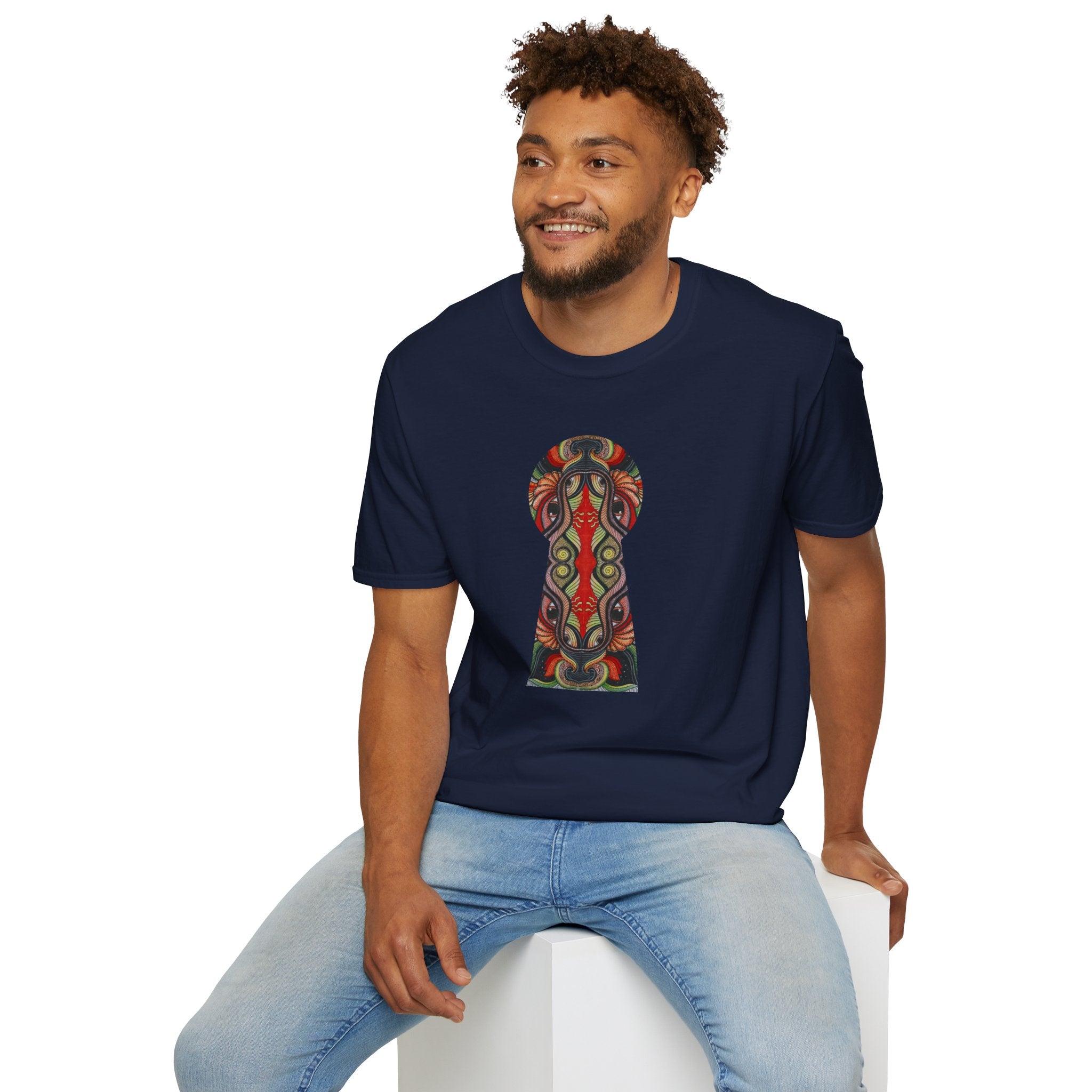 Keyhole & Star Psychedelic Graphic T-Shirt #fd763