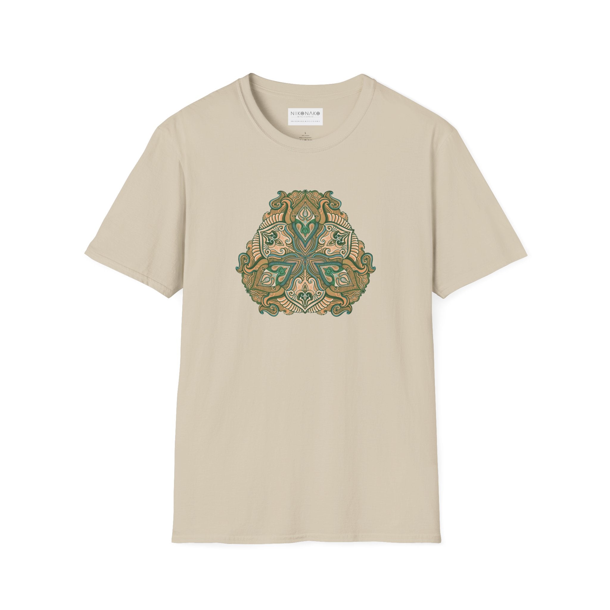 Green Celtic Knot Mandala T-Shirt | Floral Shamrock Pattern