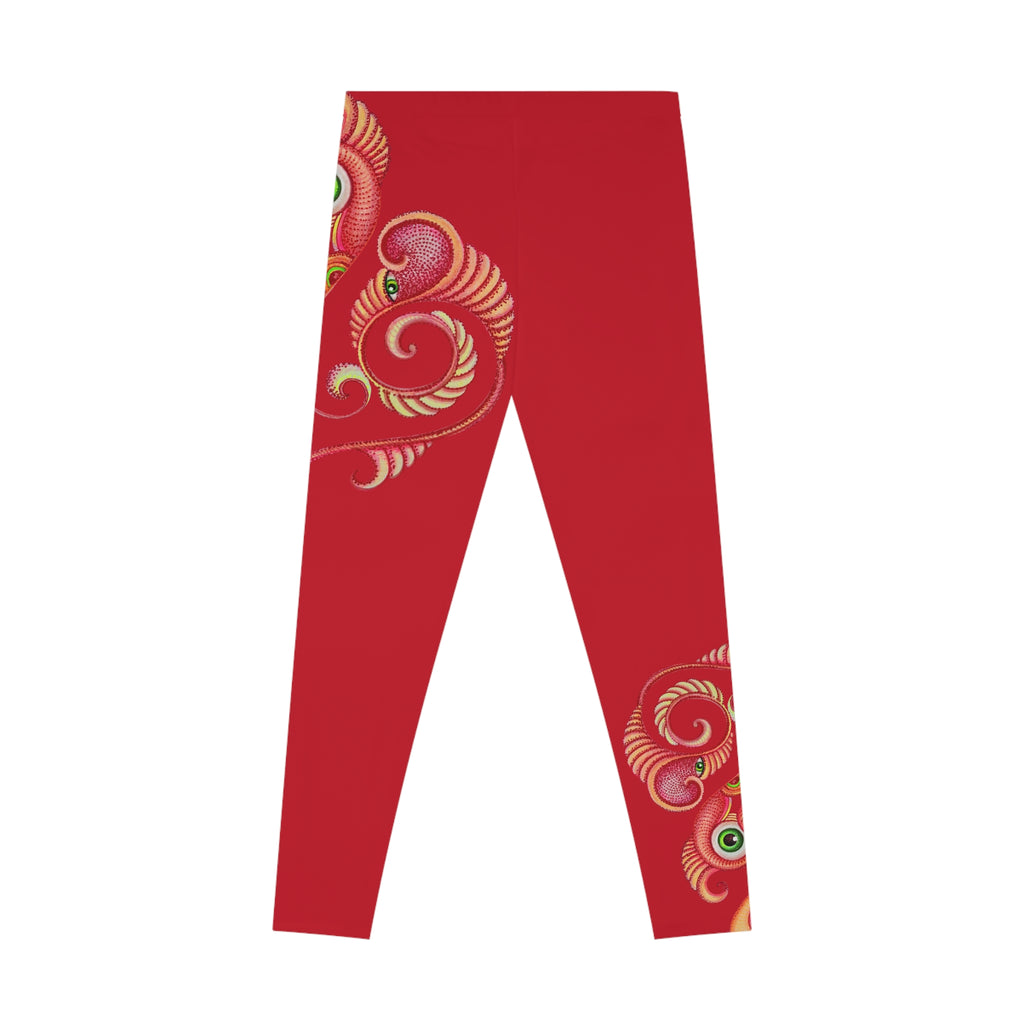 Mandala Accent Leggings — Black Stretch Yoga Pants with Subtle Tribal Corners #hfo7623