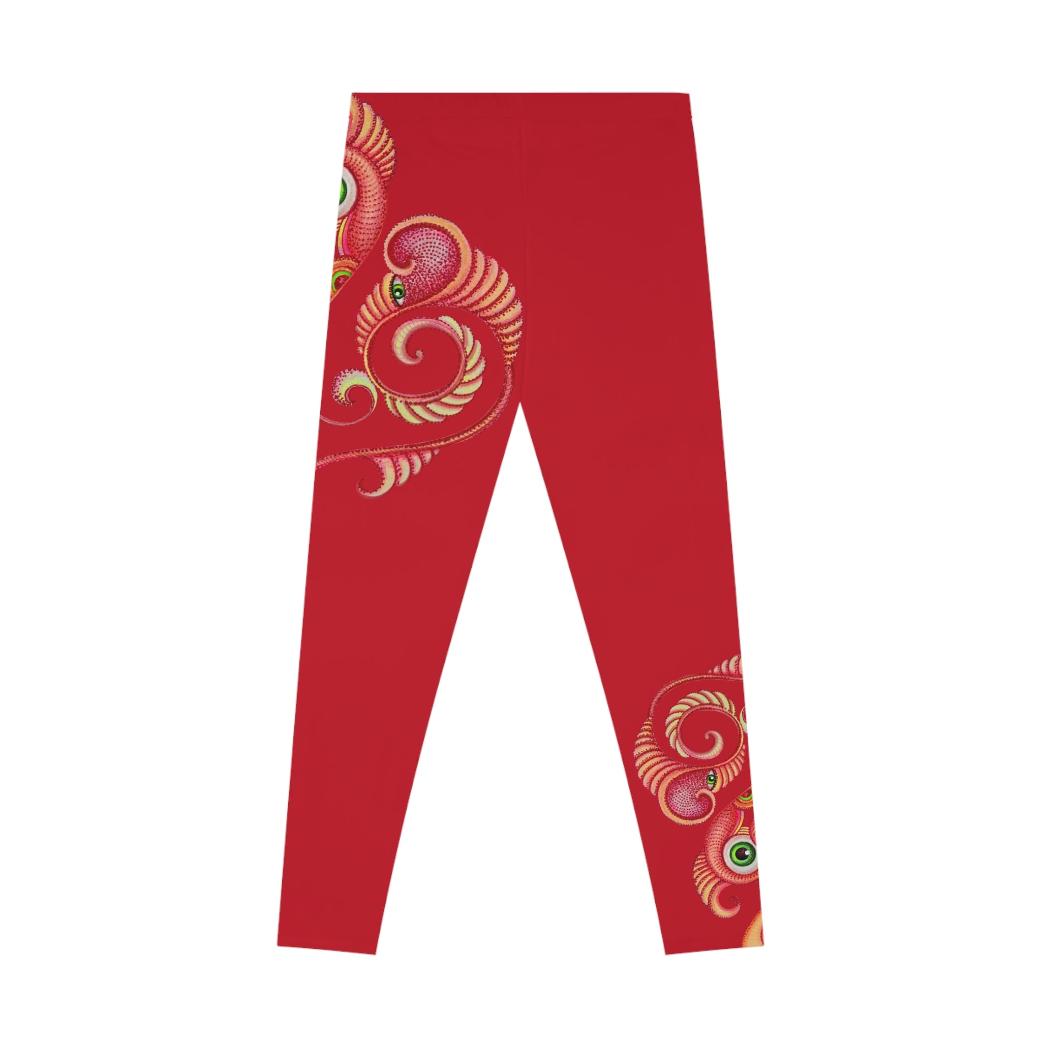 Mandala Accent Leggings — Black Stretch Yoga Pants with Subtle Tribal Corners #hfo7623