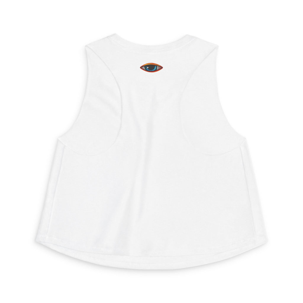 Psychedelic Paisley Crop Top – Colorful Retro Swirl Tank #w2462