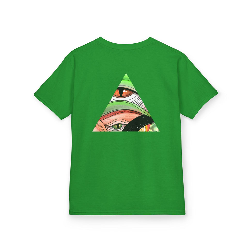 Abstract Eye Pattern Kids Tee | Geometric Star & Triangle Art