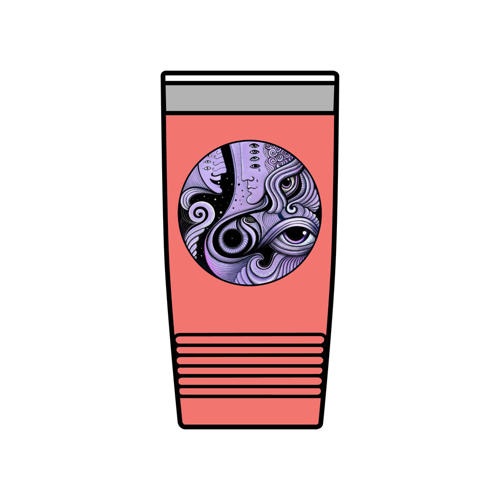 Psychedelic Keyhole Face Tumbler | 20oz Insulated Travel Cup