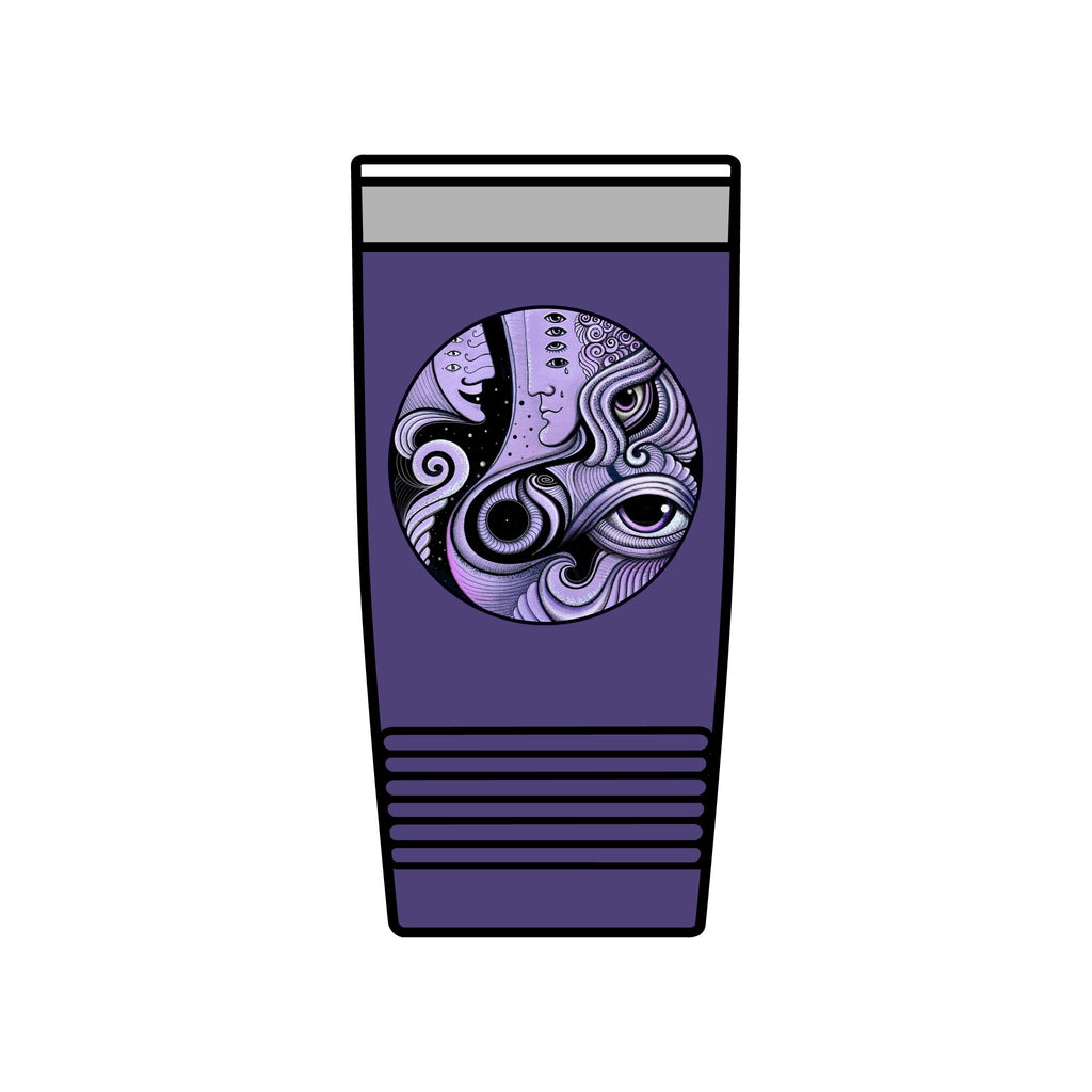 Psychedelic Keyhole Face Tumbler | 20oz Insulated Travel Cup
