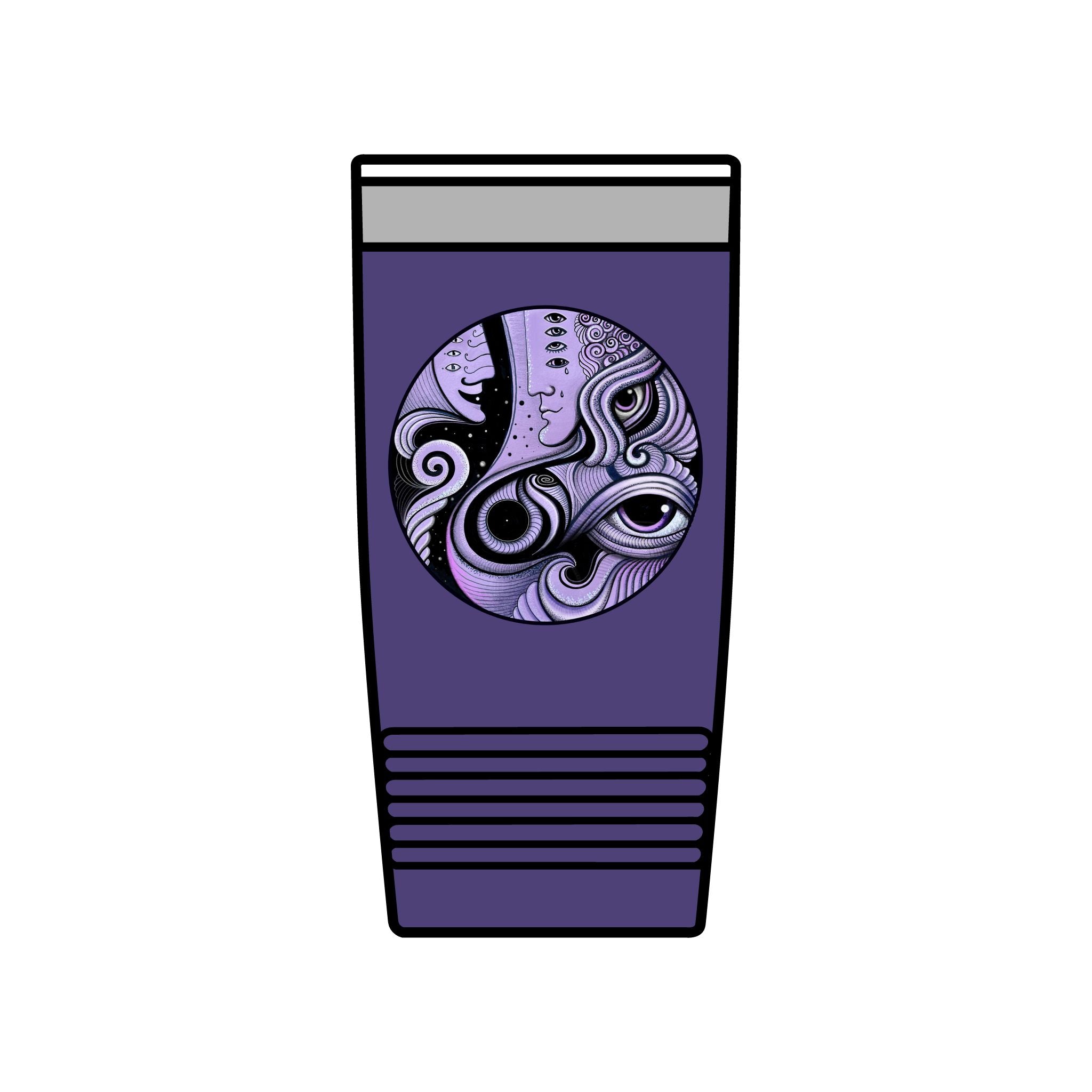 Psychedelic Keyhole Face Tumbler | 20oz Insulated Travel Cup