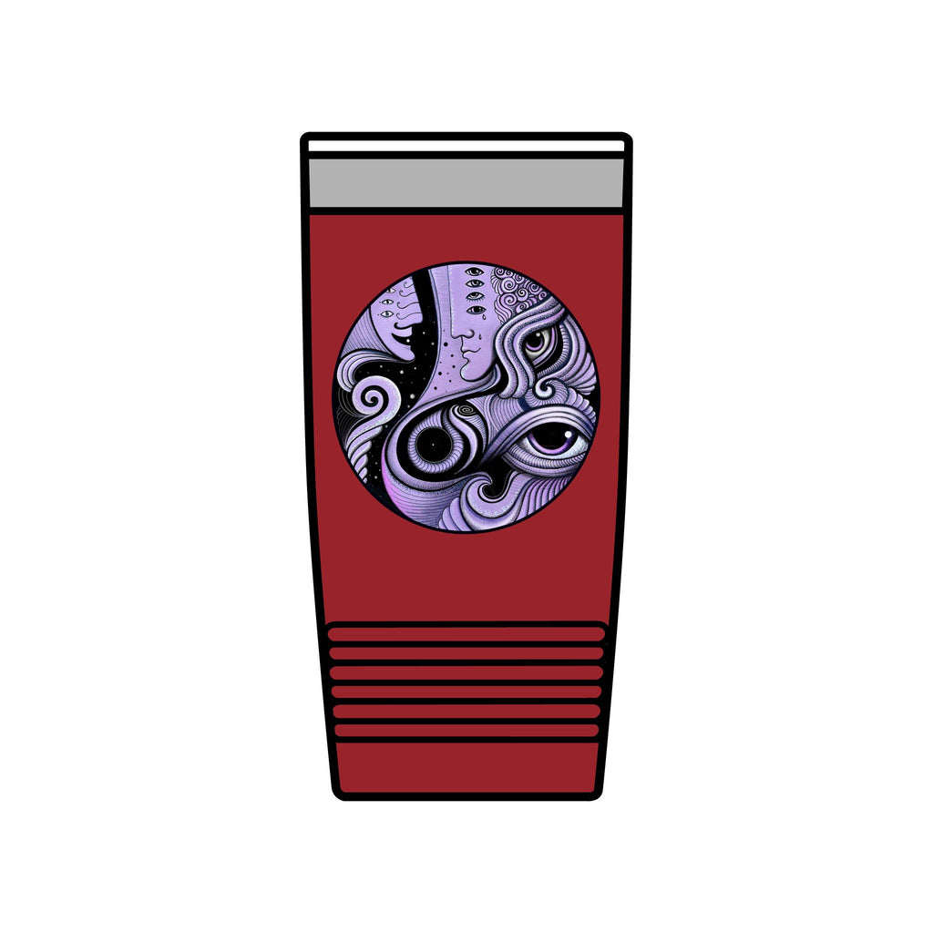 Psychedelic Keyhole Face Tumbler | 20oz Insulated Travel Cup