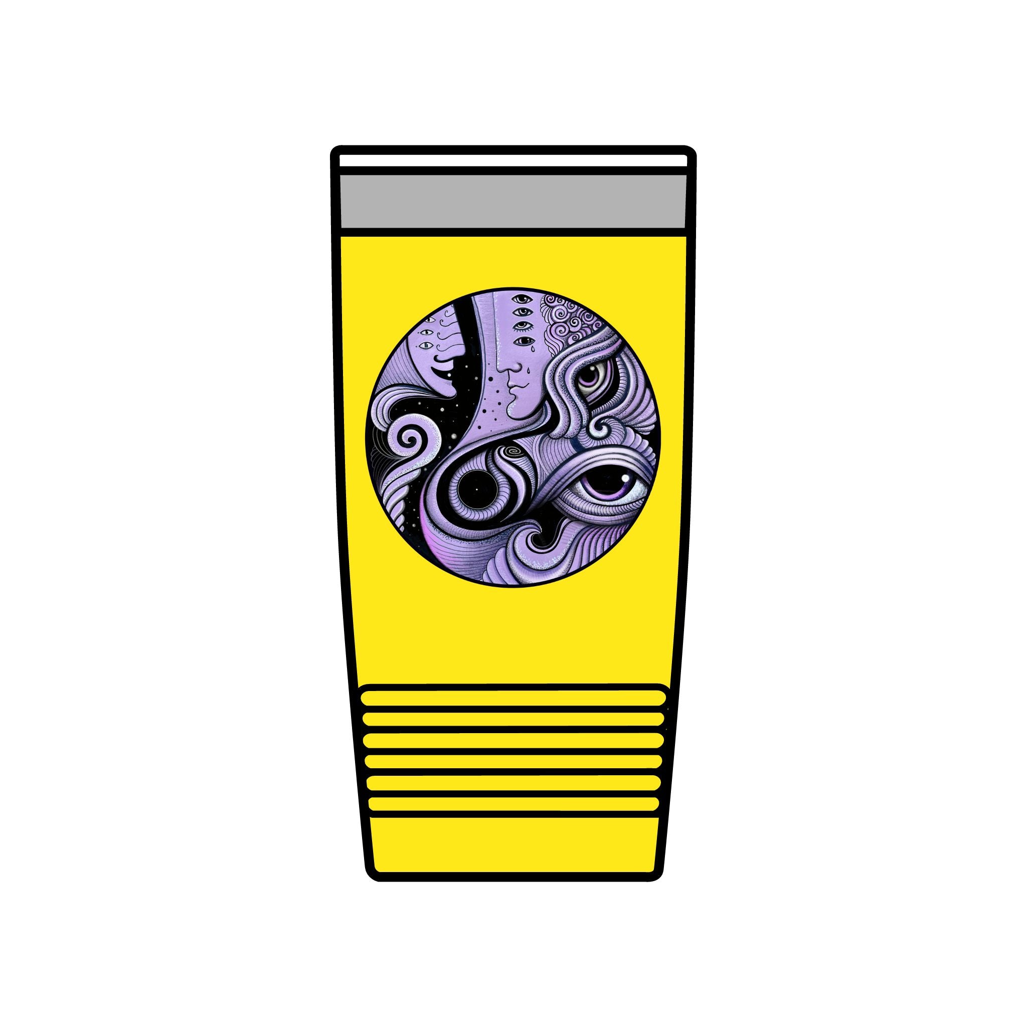 Psychedelic Keyhole Face Tumbler | 20oz Insulated Travel Cup