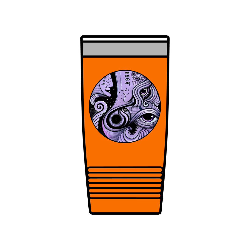 Psychedelic Keyhole Face Tumbler | 20oz Insulated Travel Cup