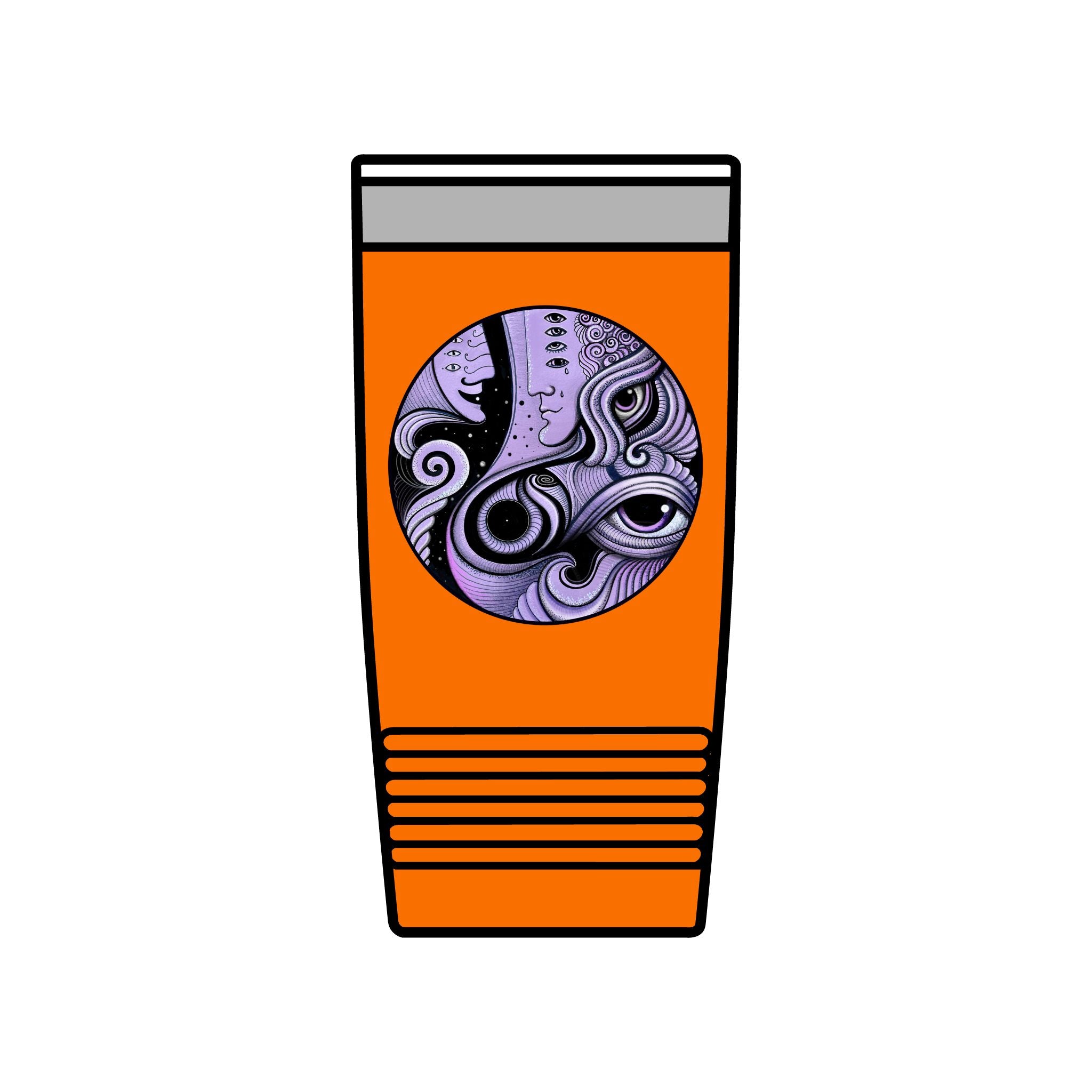 Psychedelic Keyhole Face Tumbler | 20oz Insulated Travel Cup