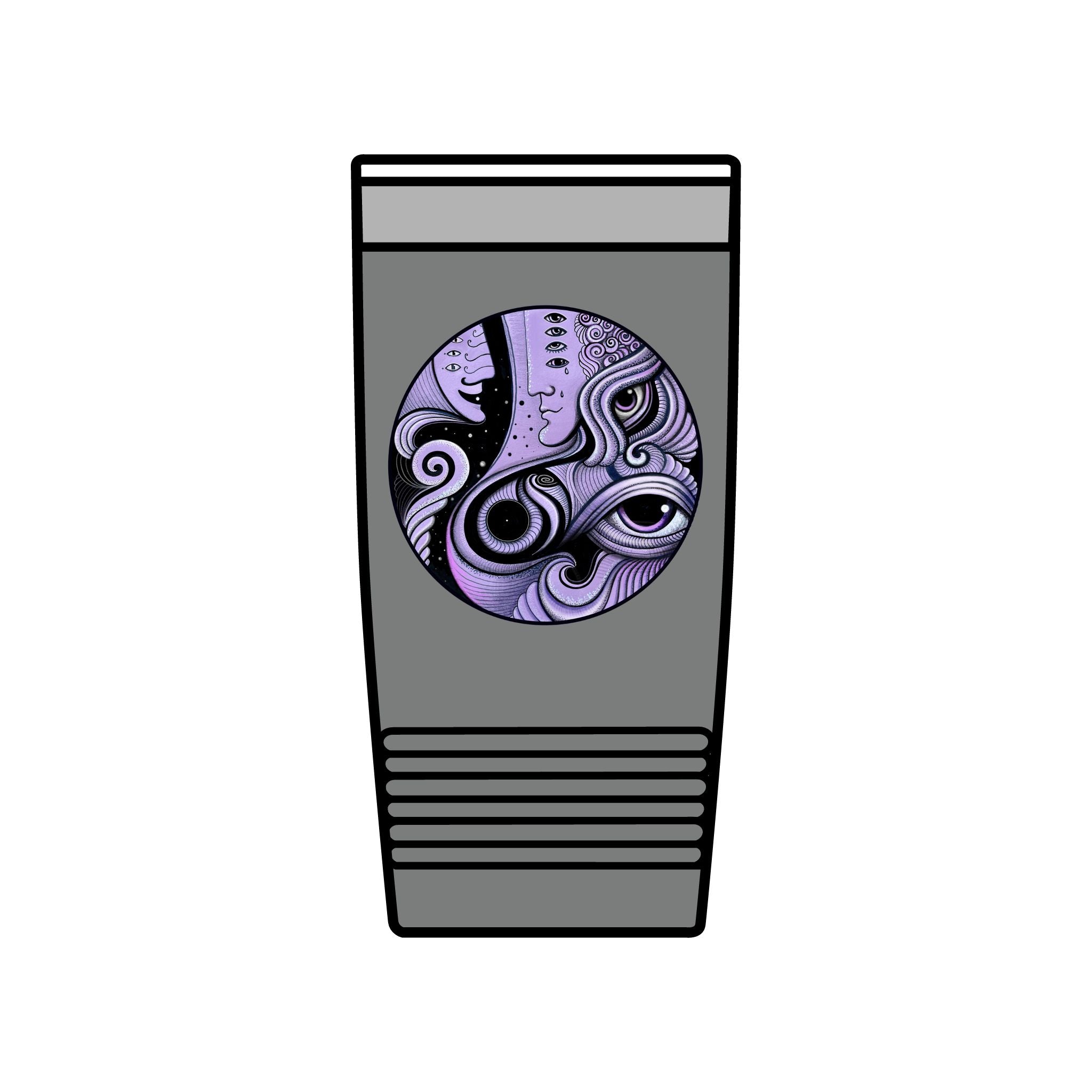 Psychedelic Keyhole Face Tumbler | 20oz Insulated Travel Cup