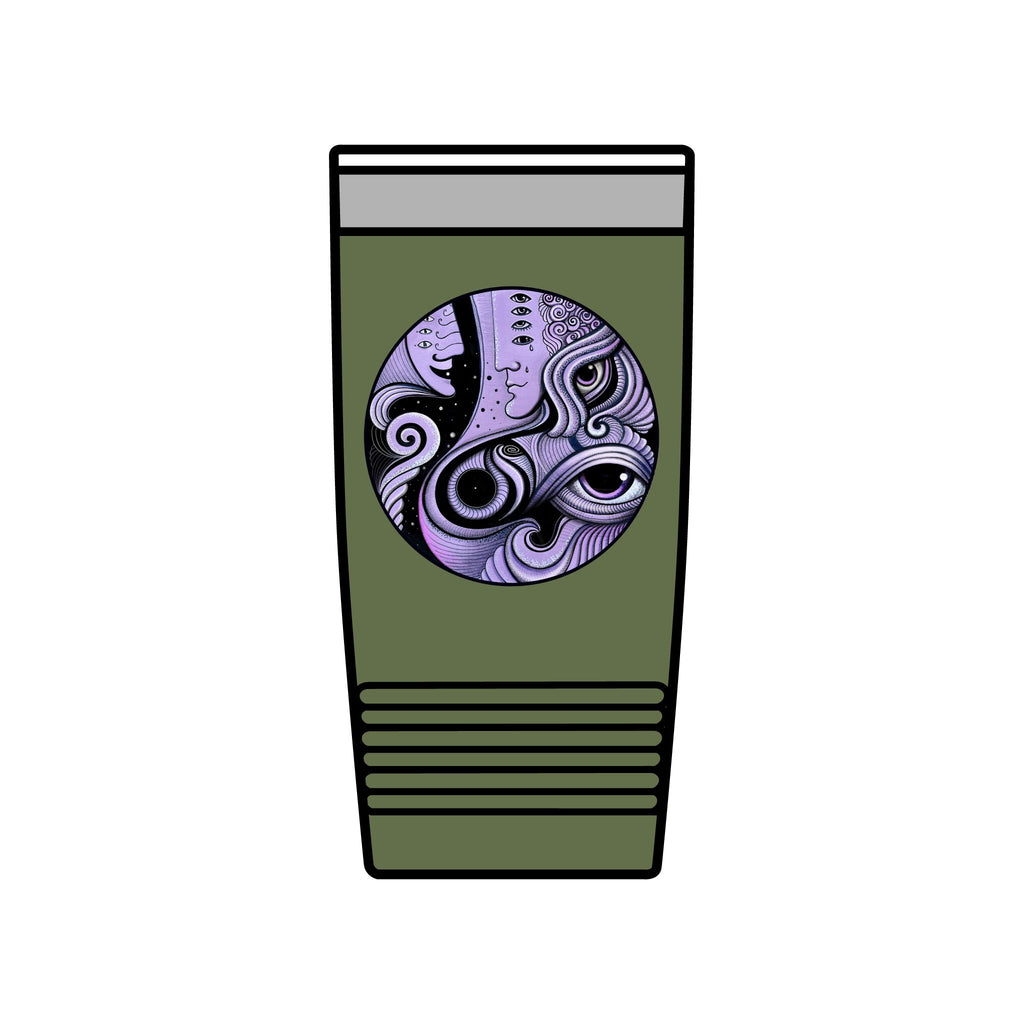 Psychedelic Keyhole Face Tumbler | 20oz Insulated Travel Cup